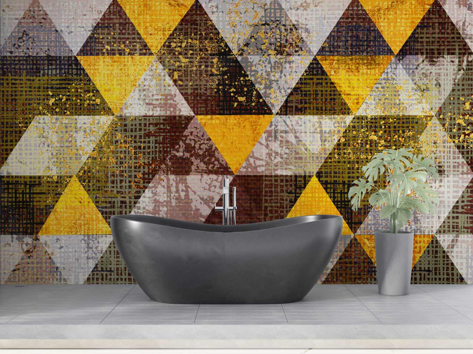 Fotobehang veelkleurige ruitstructuur