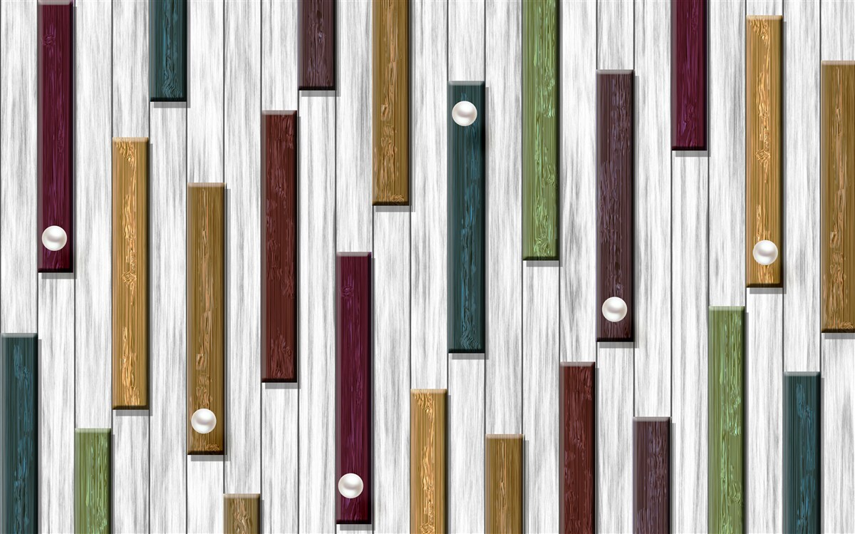 Fotobehang veelkleurige strepen op een grijze achtergrond