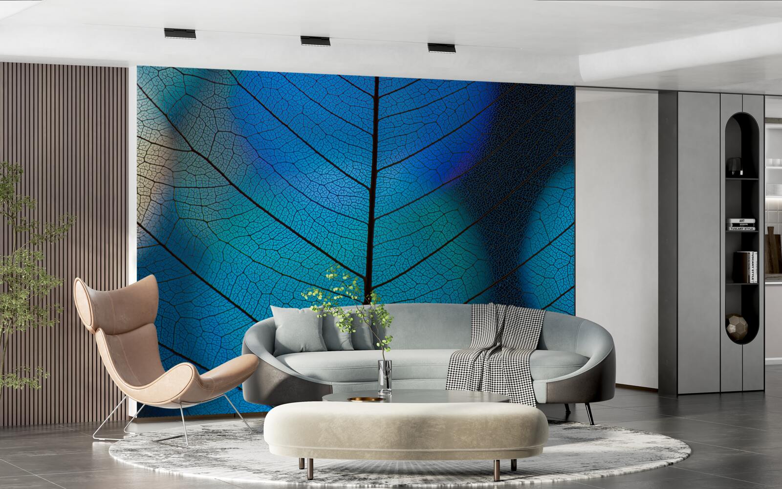 Fotobehang fijne, dunne bladstructuur