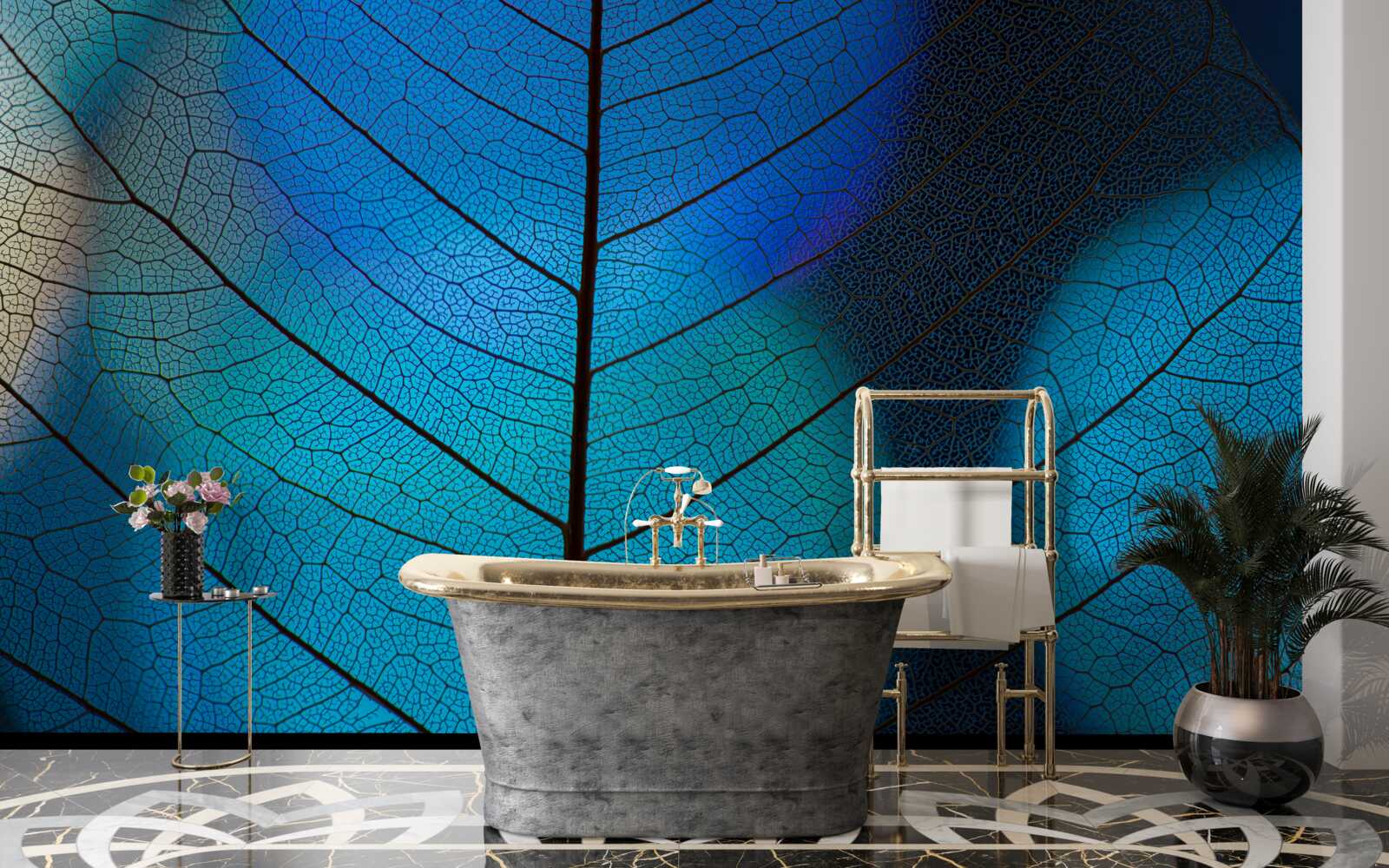 Fotobehang fijne, dunne bladstructuur