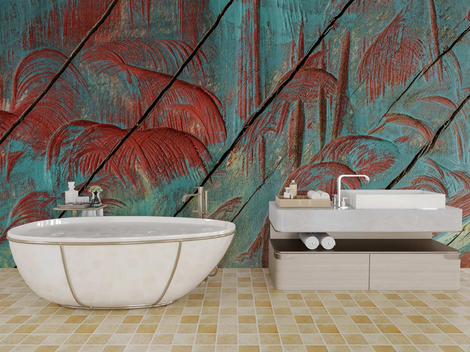 Fotobehang abstracte vinyl achtergrond