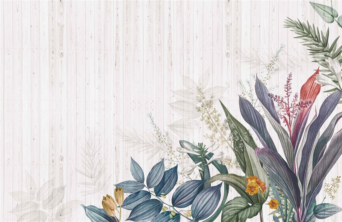 Fotobehang bladeren van exotische oorsprong