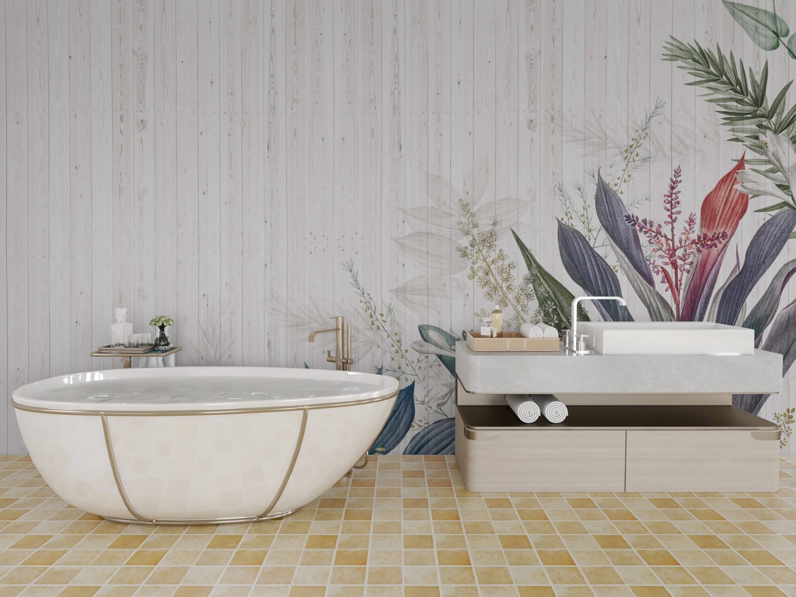 Fotobehang bladeren van exotische oorsprong