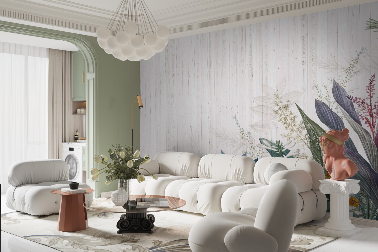 Fotobehang bladeren van exotische oorsprong