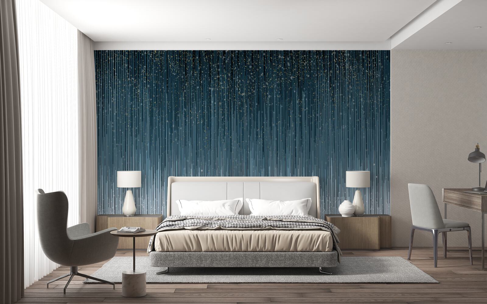 Fotobehang hevige regen tijdens de nacht