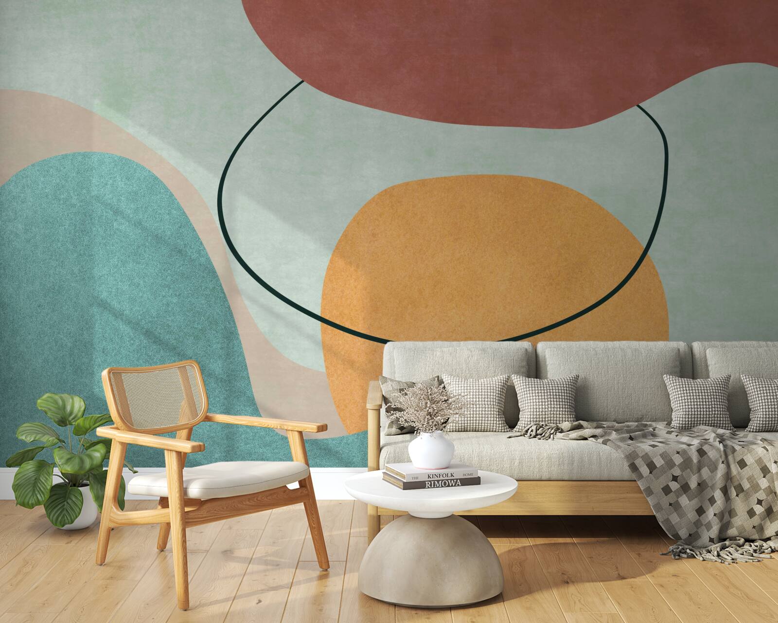 Fotobehang water absorbeert de vertrekkende zon