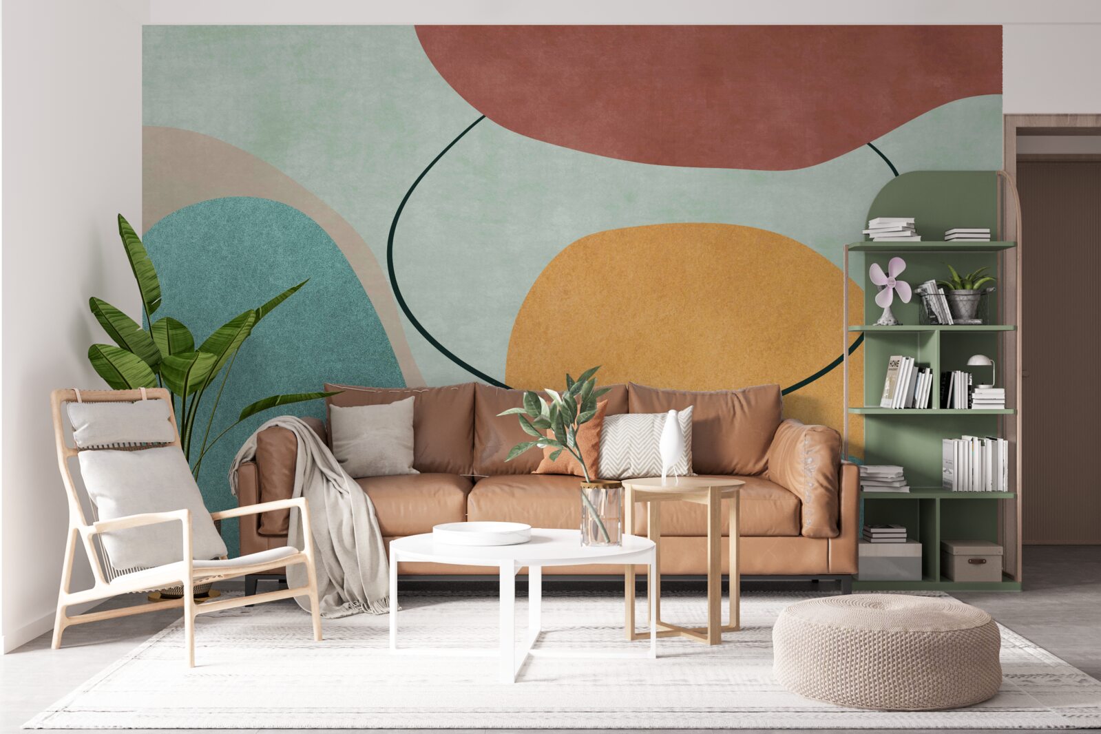 Fotobehang water absorbeert de vertrekkende zon