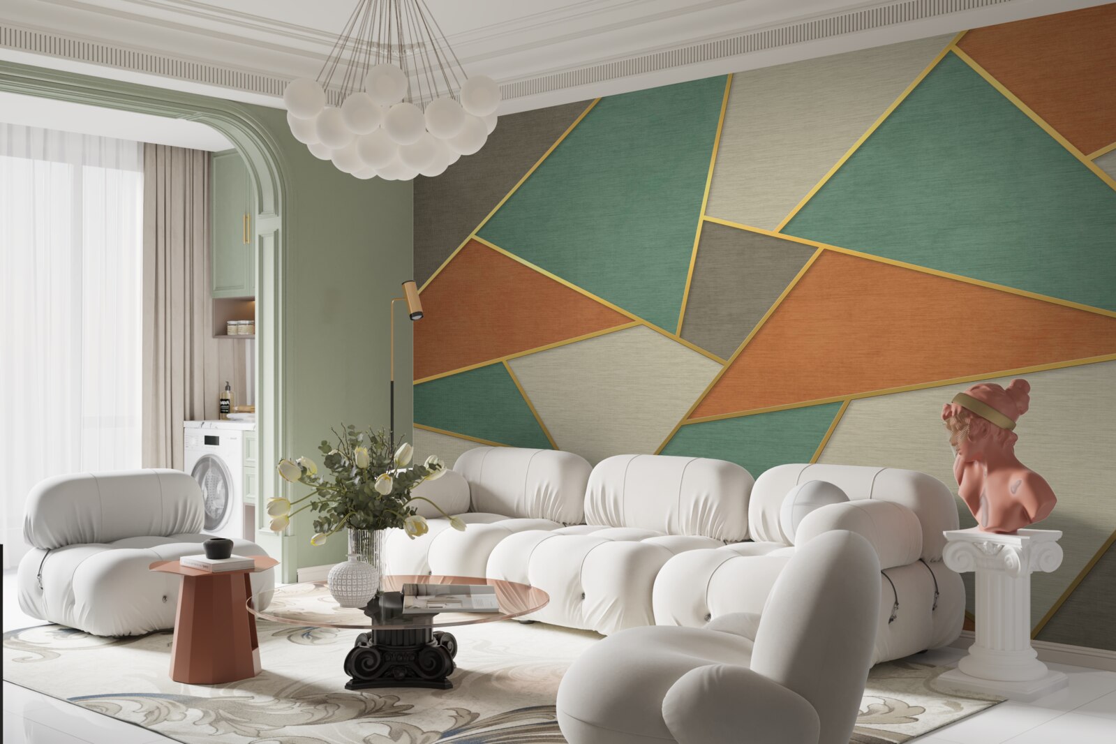 Fotobehang pastelmozaïek