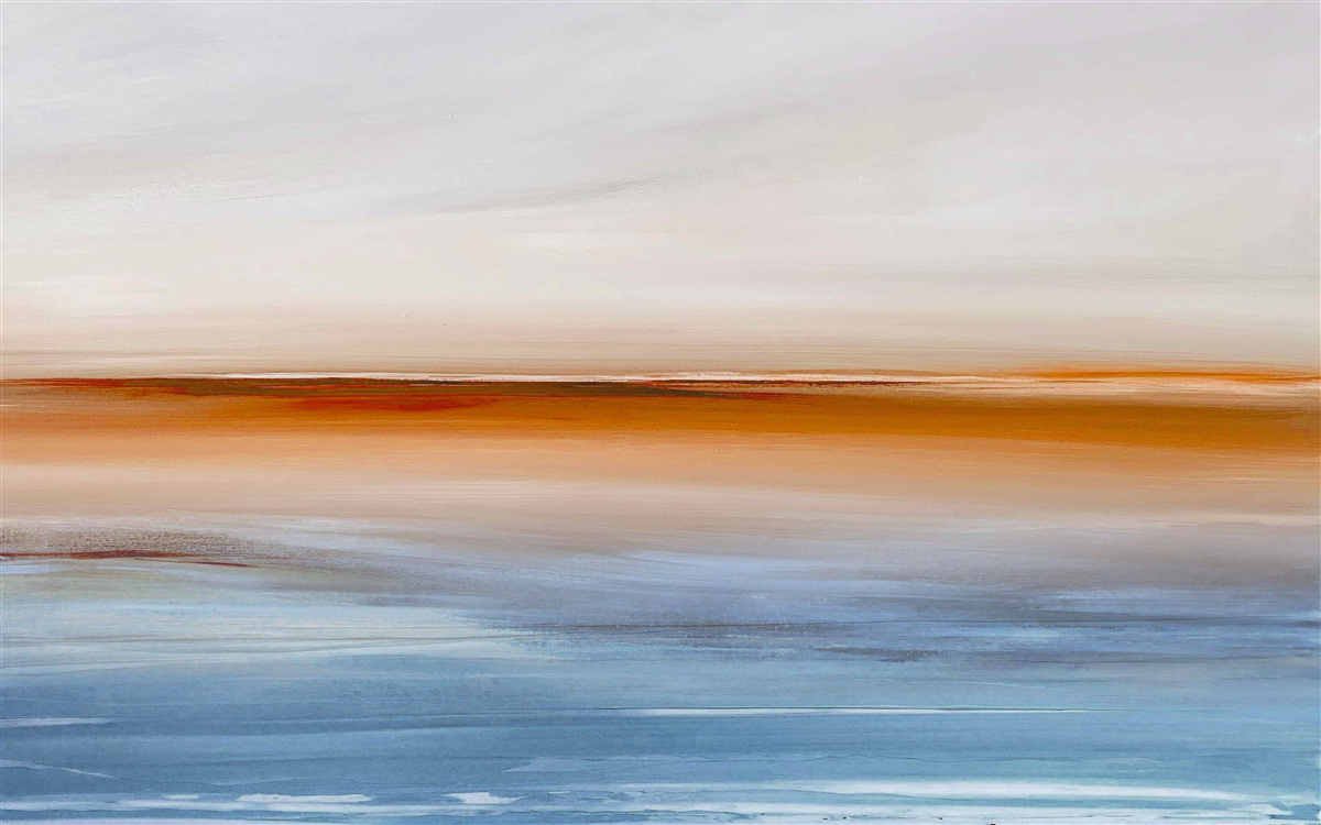 Fotobehang kalmte op de rivier onder de avondzon