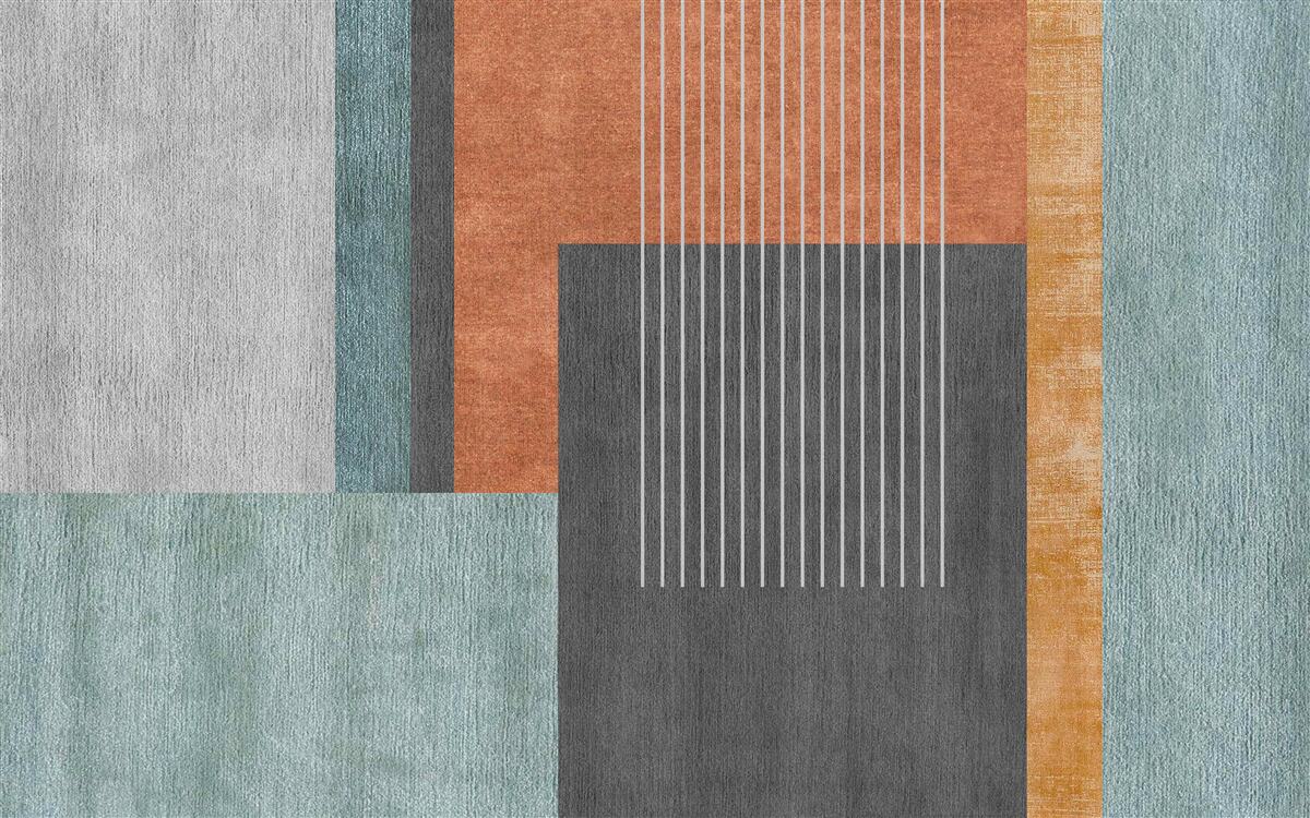 Fotobehang rechthoeken in pasteltinten en verticaal georiënteerde lijnen