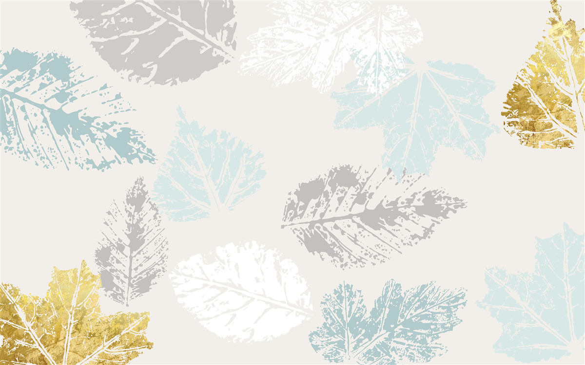 Fotobehang herfstbladeren laten hun sporen na op de verf