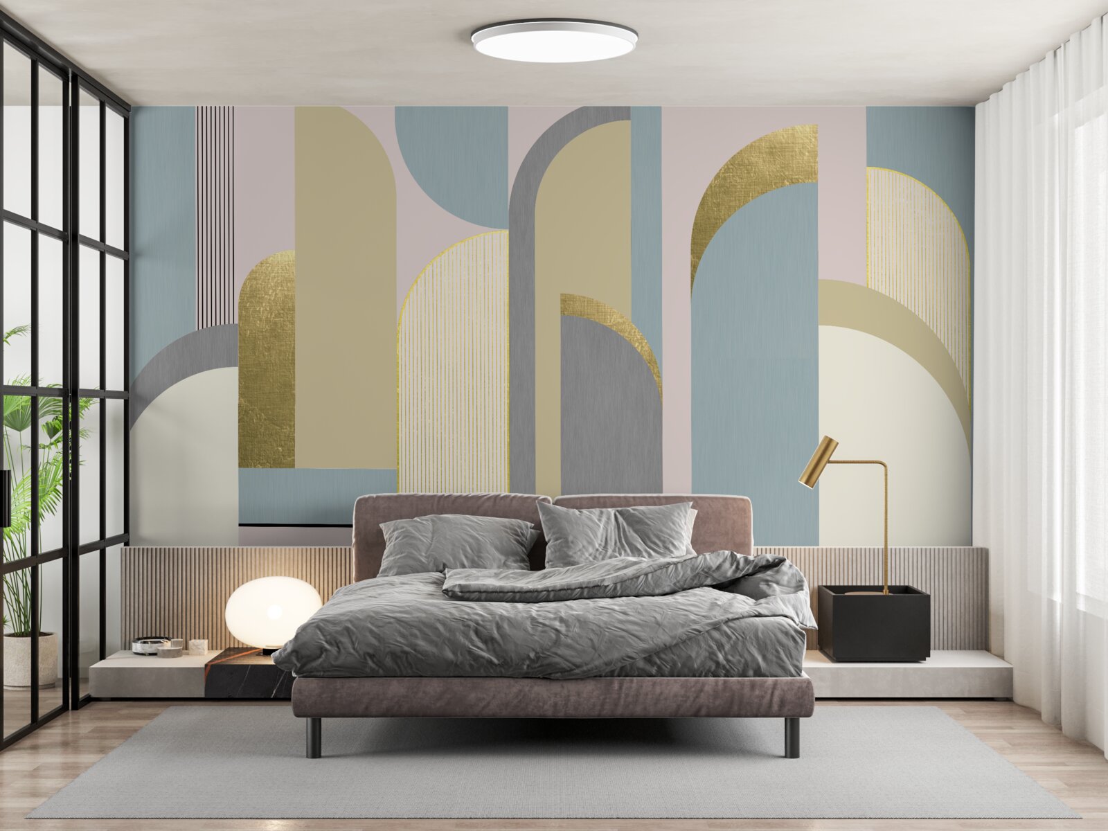 Fotobehang bogen met geometrische vormen