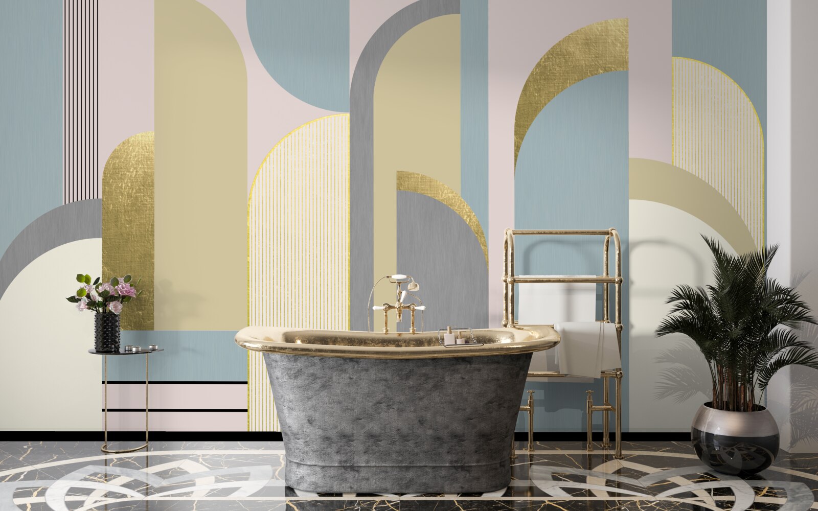 Fotobehang bogen met geometrische vormen