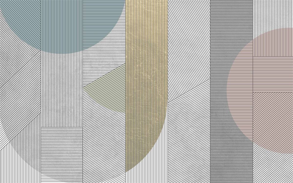 Fotobehang gemengde opeenvolging van verticale en horizontale lijnen