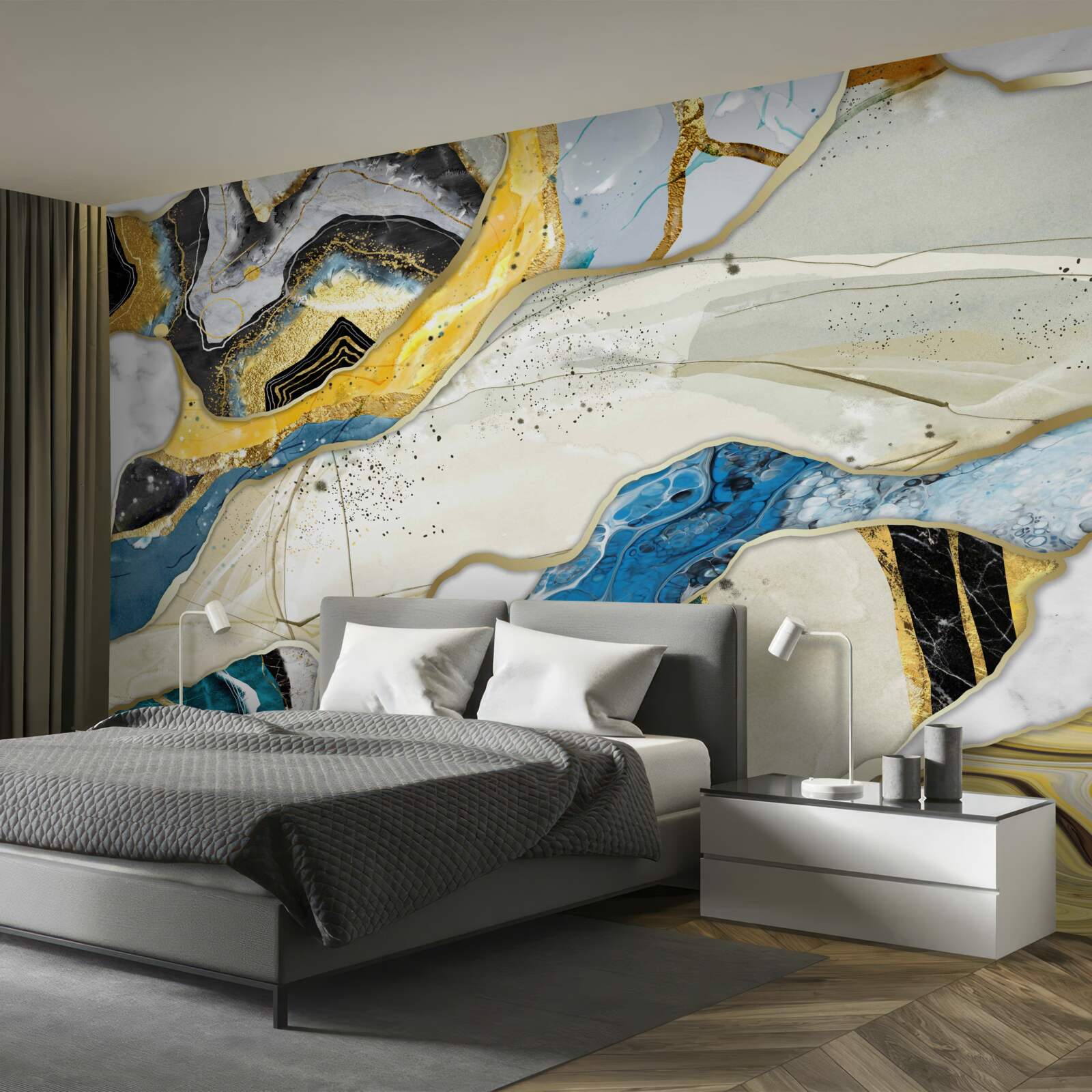 Fotobehang marmer met een abstract geometrisch patroon