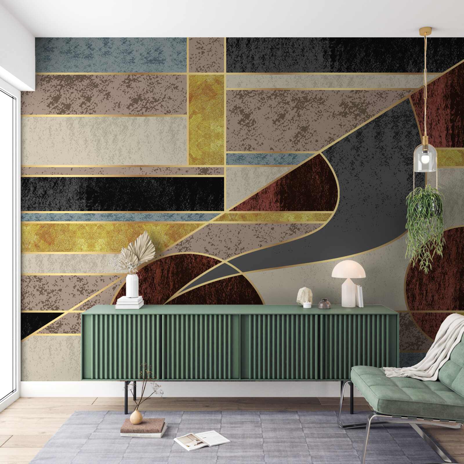 Fotobehang collage van veelkleurige elementen