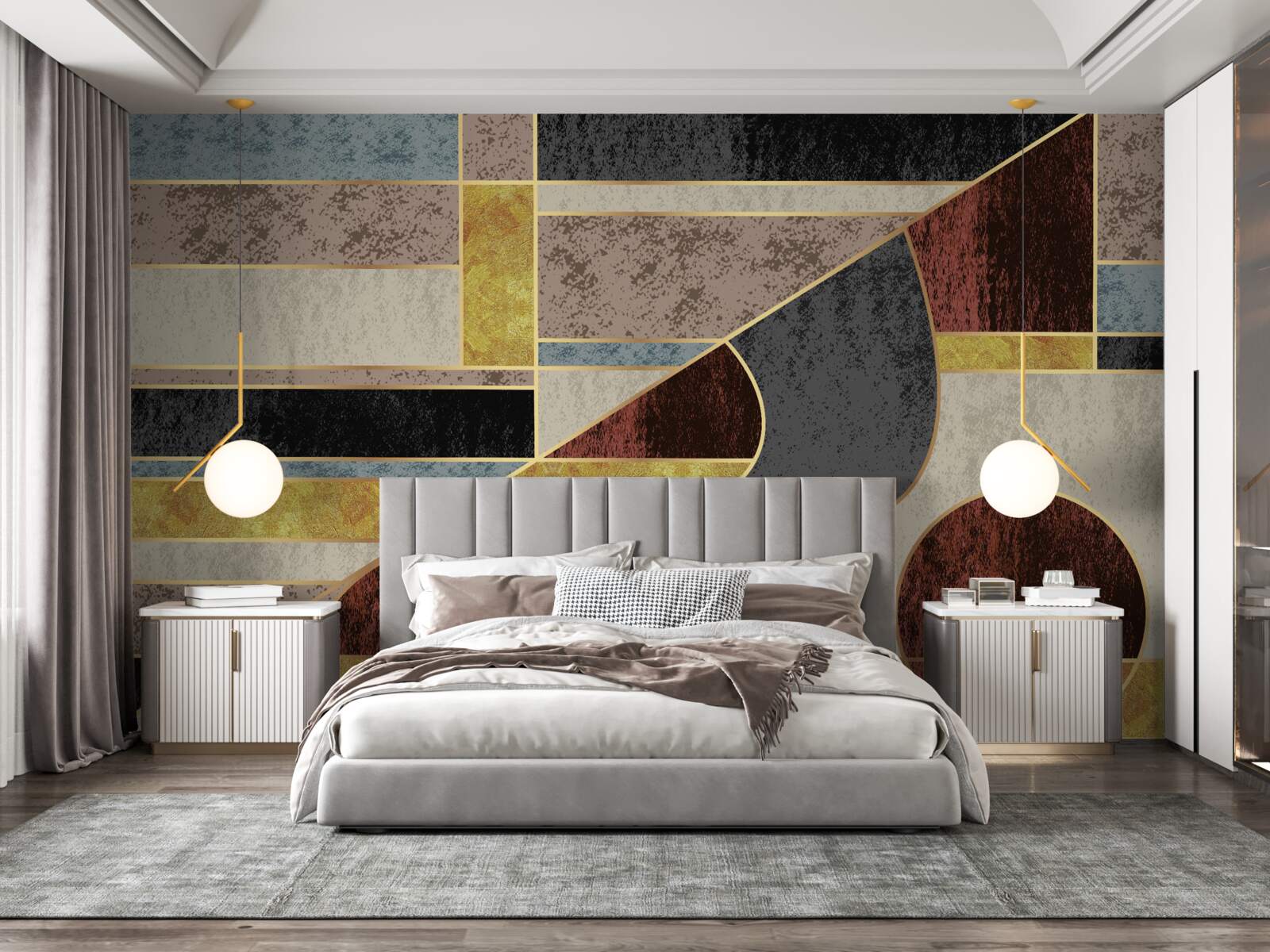 Fotobehang collage van veelkleurige elementen