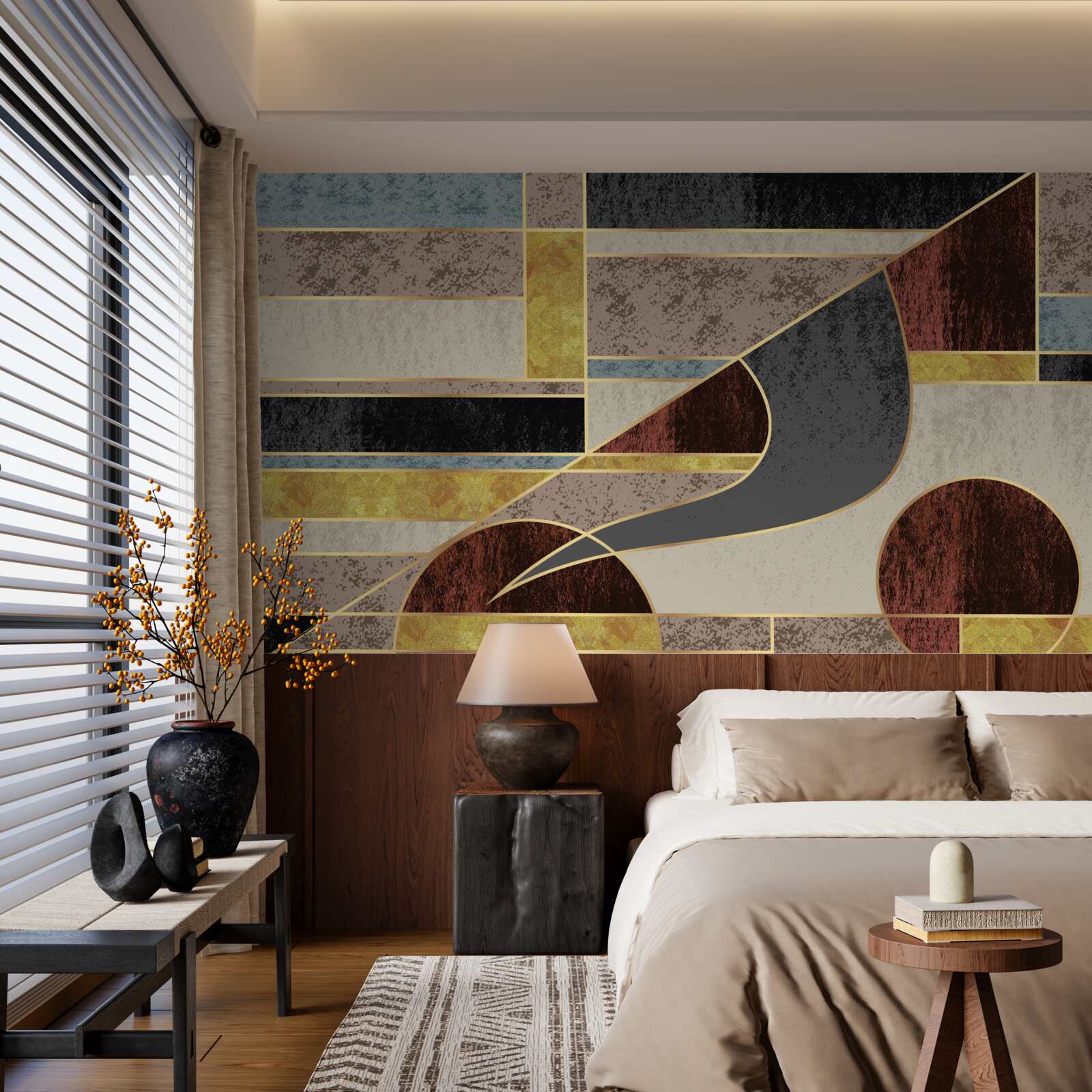 Fotobehang collage van veelkleurige elementen