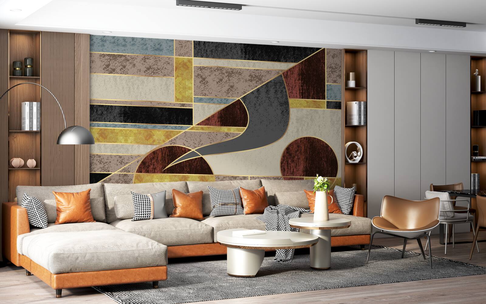 Fotobehang collage van veelkleurige elementen