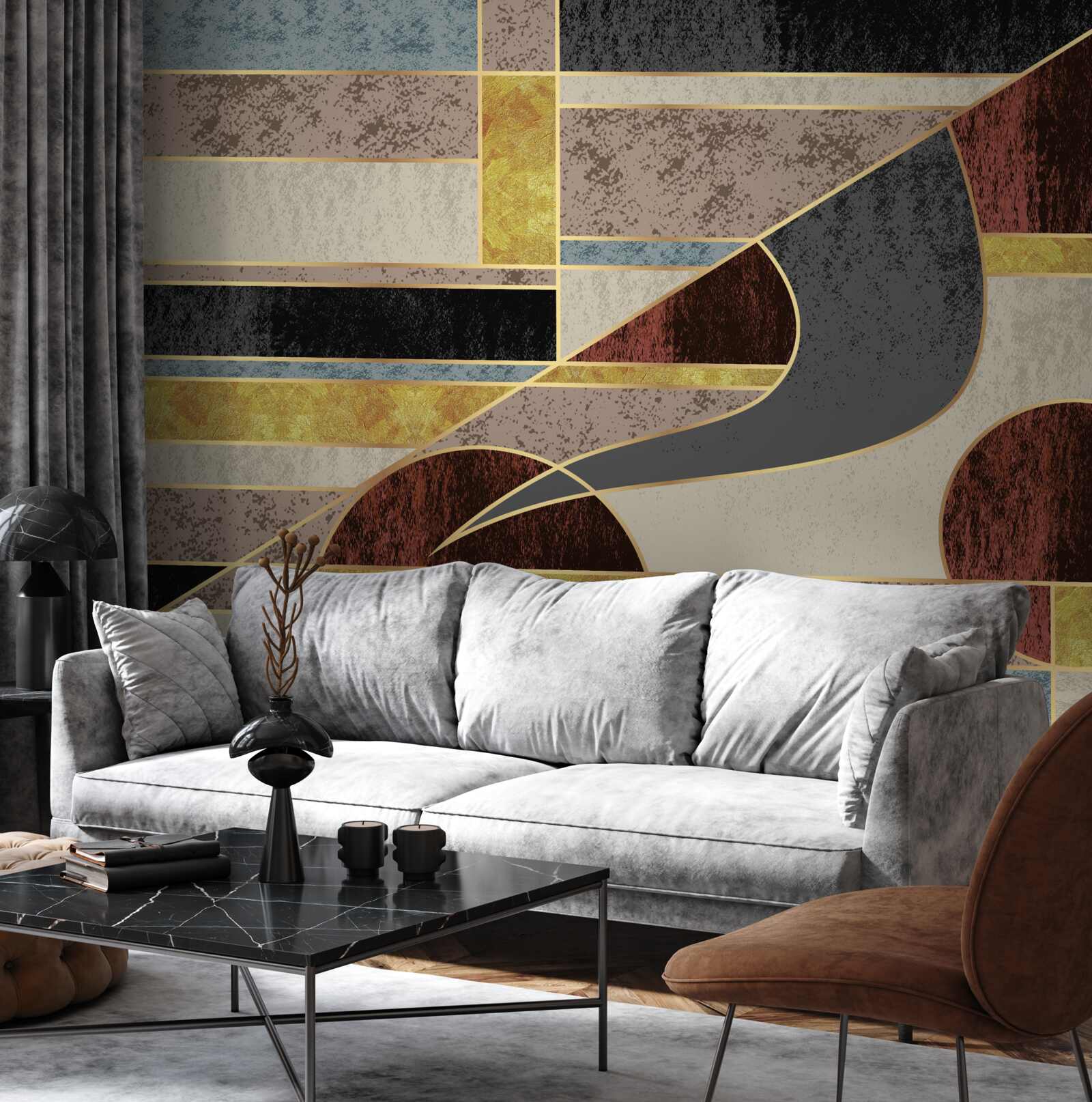 Fotobehang collage van veelkleurige elementen