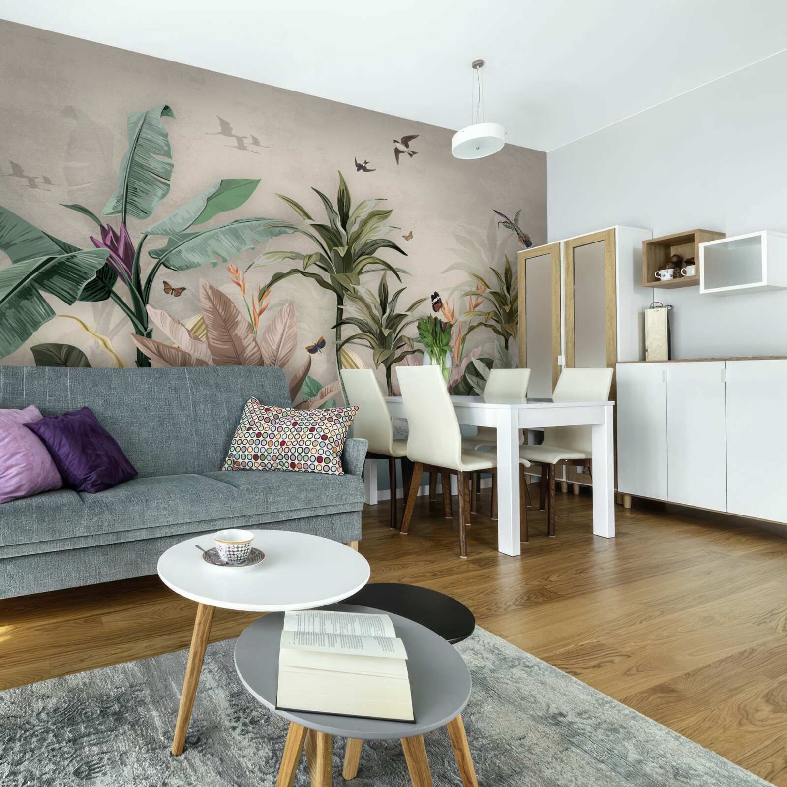 Fotobehang de tropen zijn een plek waar vogels plezier vinden