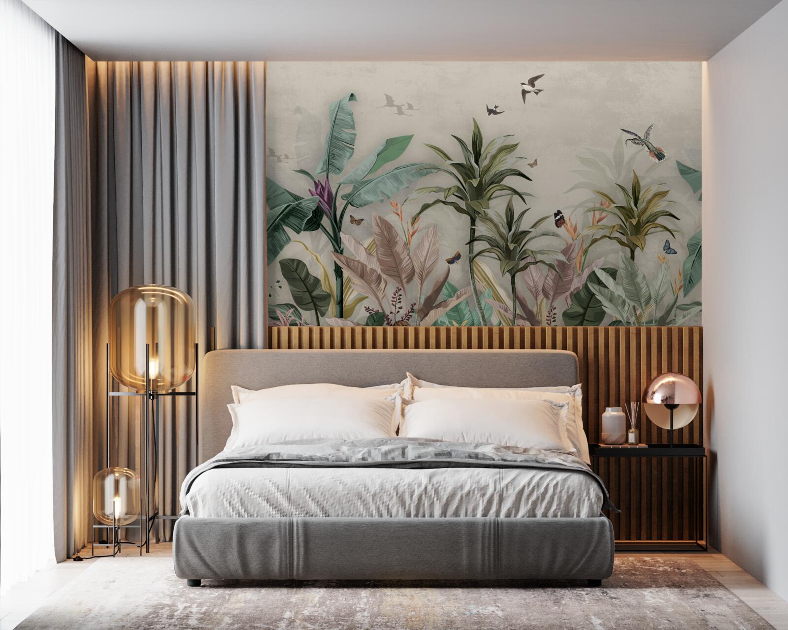 Fotobehang de tropen zijn een plek waar vogels plezier vinden