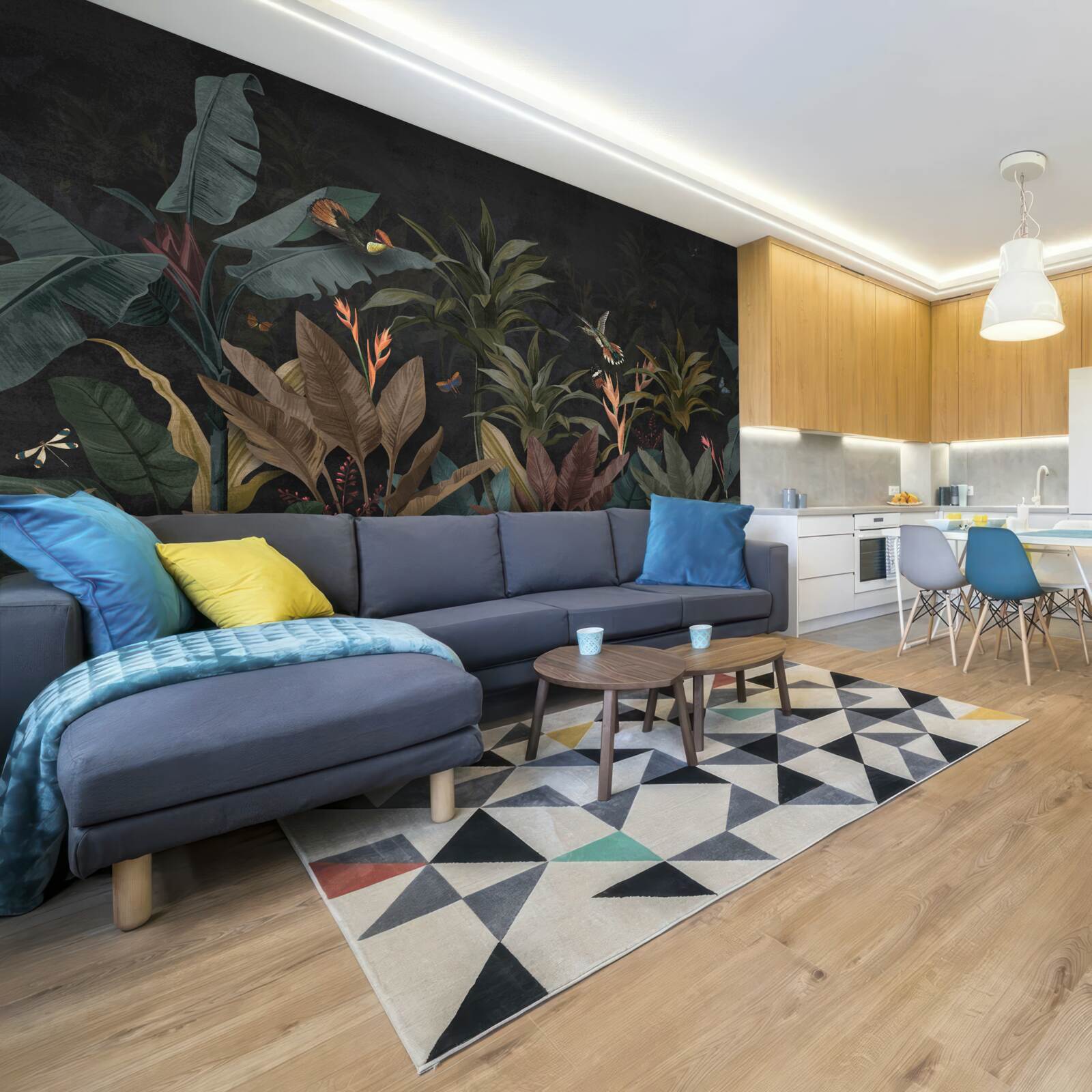 Fotobehang de jungle komt 's nachts tot leven