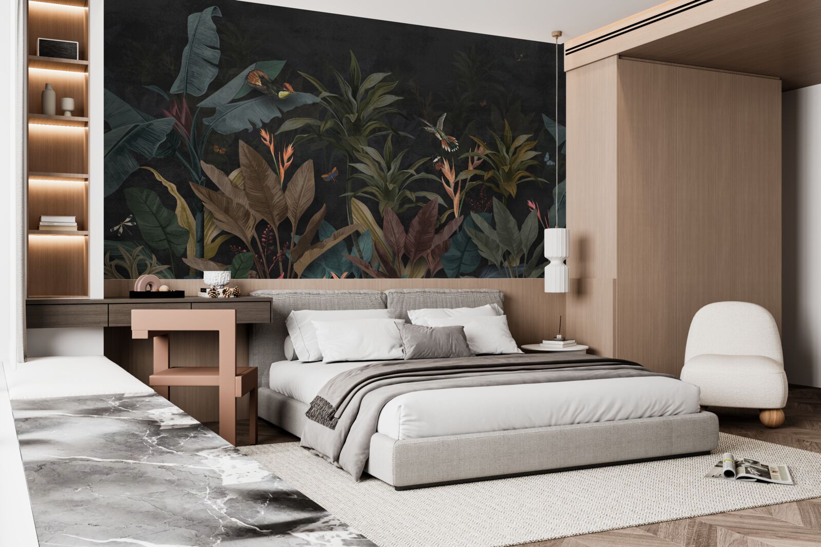 Fotobehang de jungle komt 's nachts tot leven