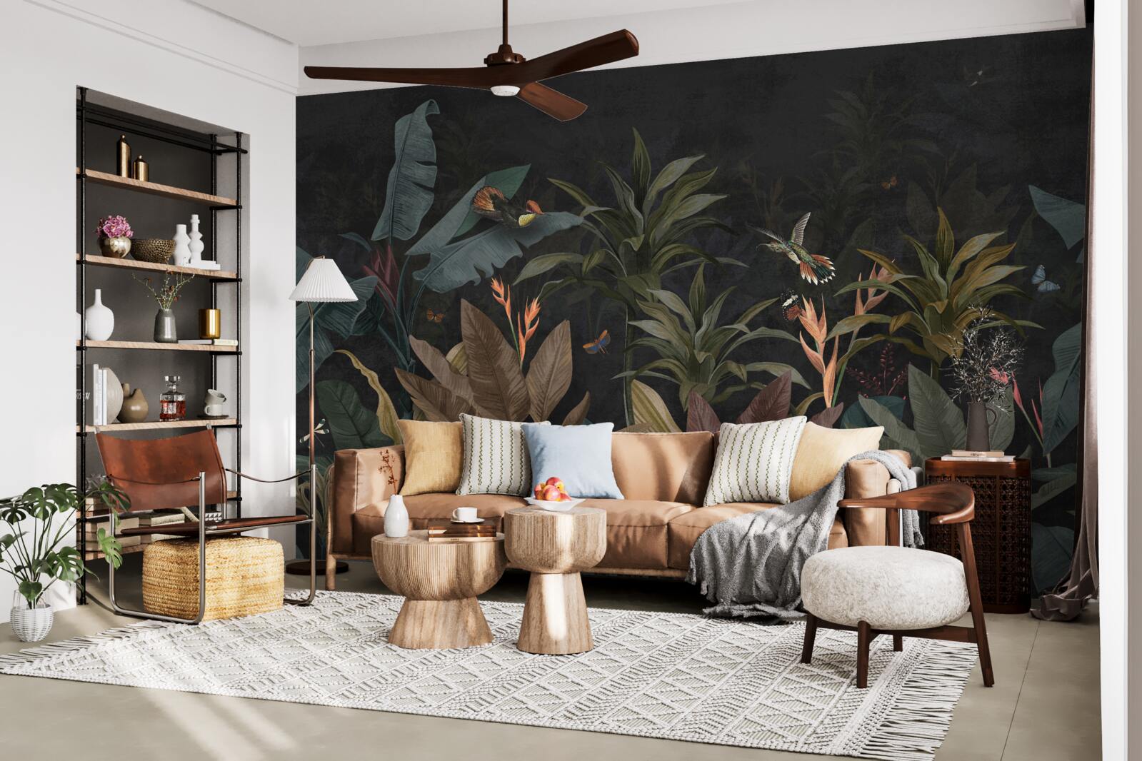 Fotobehang de jungle komt 's nachts tot leven