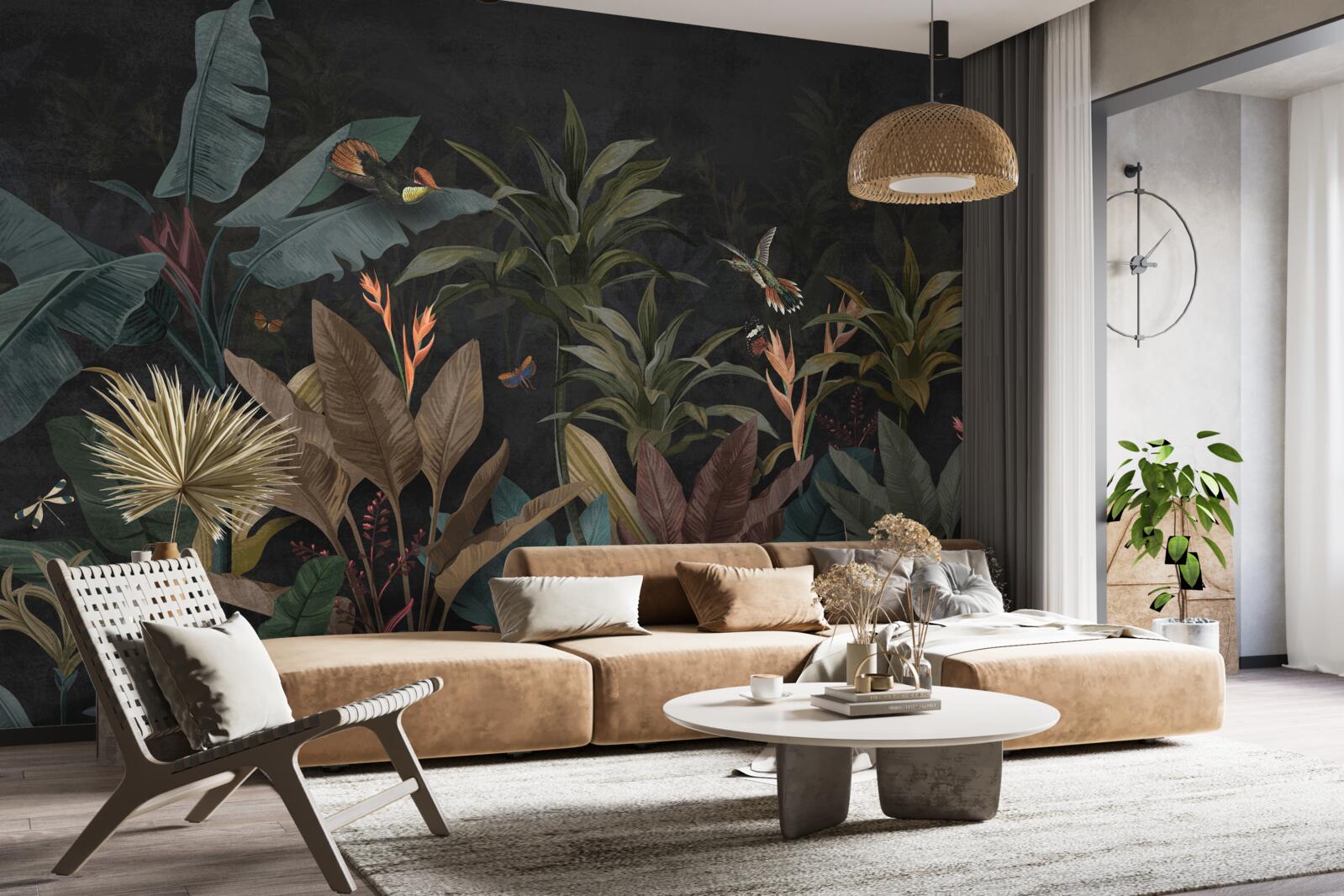 Fotobehang de jungle komt 's nachts tot leven