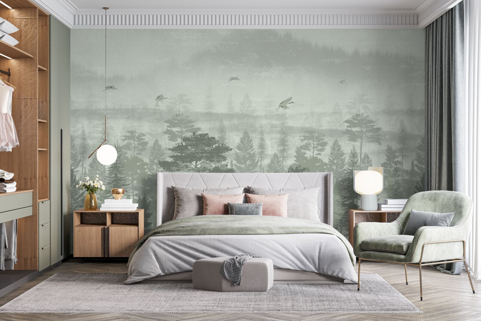 Fotobehang regenwoud tijdens periodes van hevige regenval