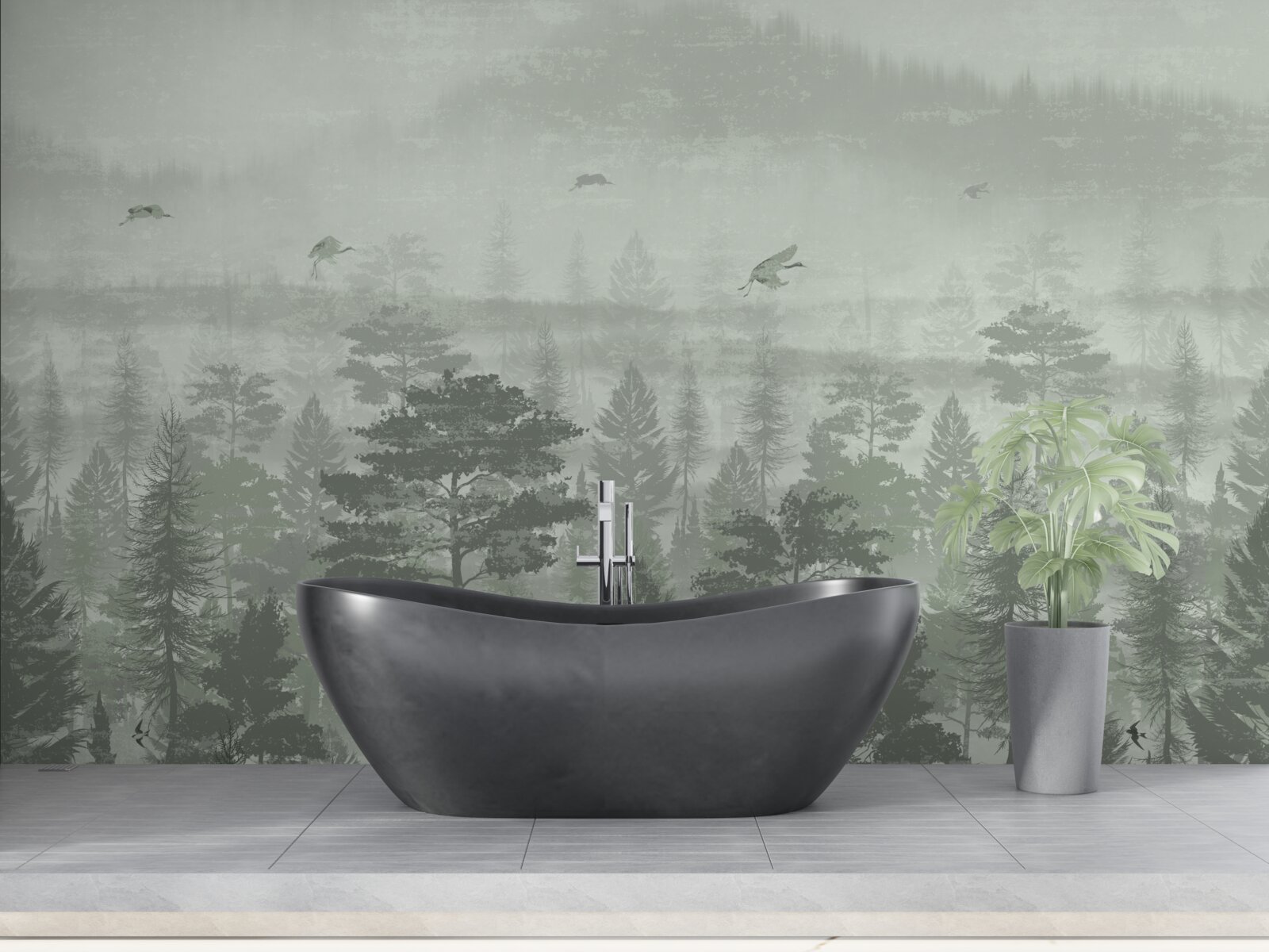 Fotobehang regenwoud tijdens periodes van hevige regenval