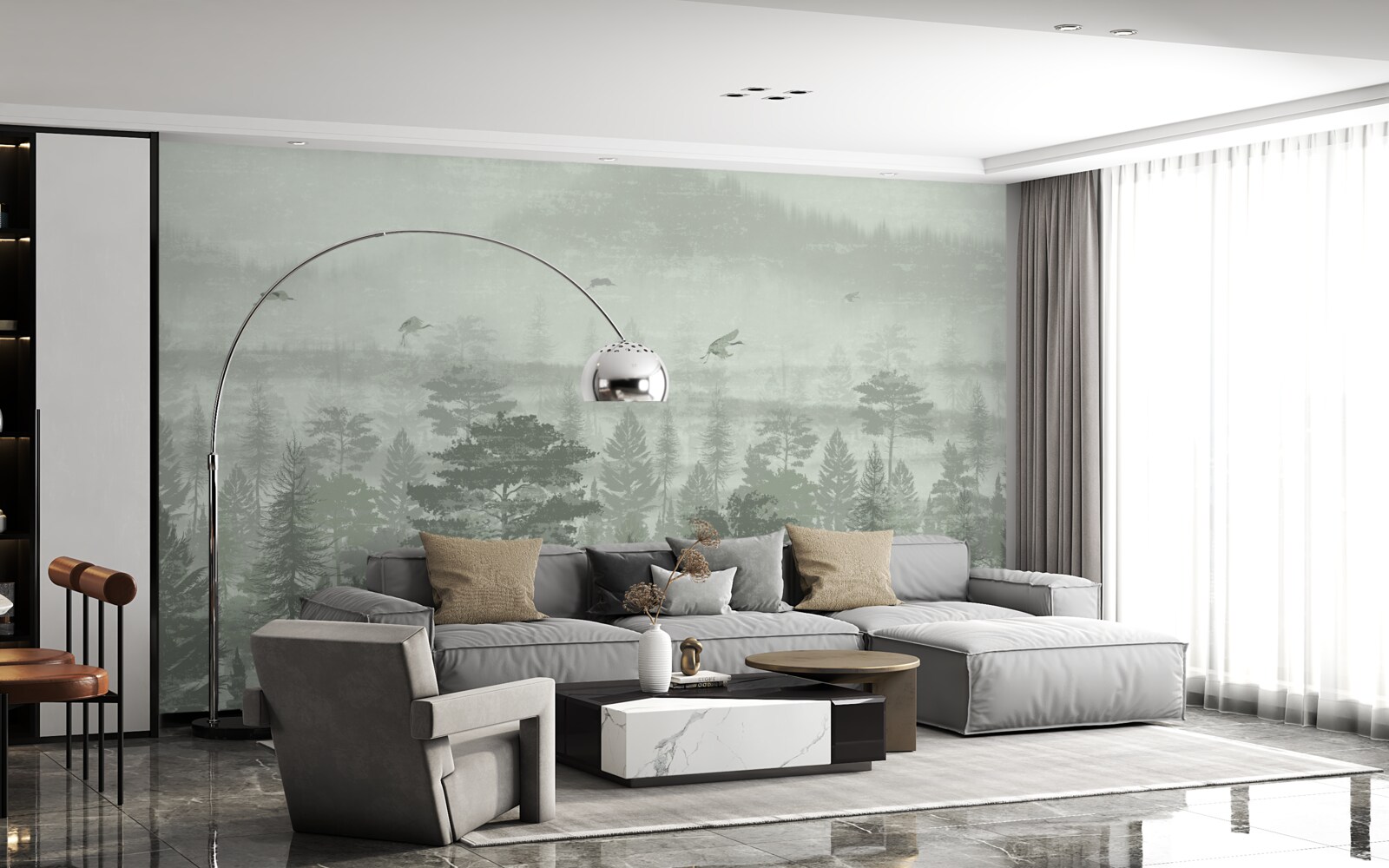 Fotobehang regenwoud tijdens periodes van hevige regenval