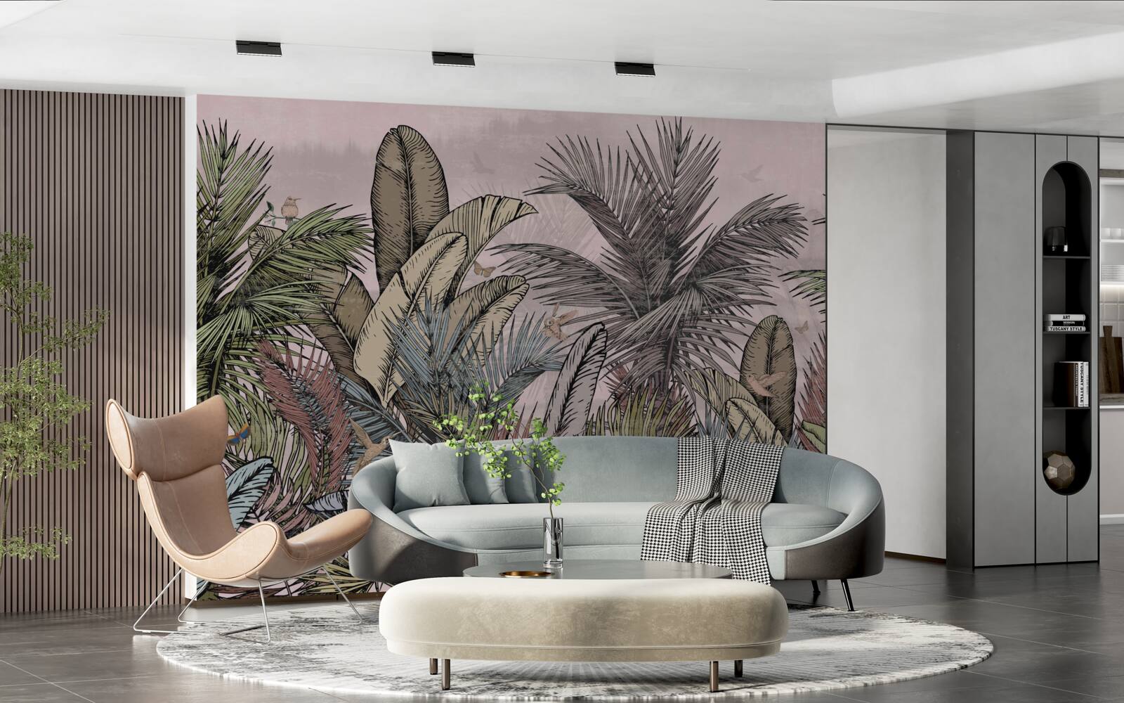 Fotobehang tropische planten met exotische kenmerken