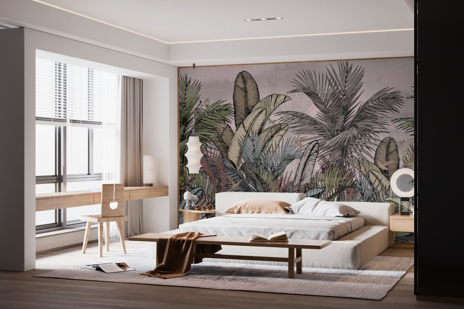 Fotobehang tropische planten met exotische kenmerken