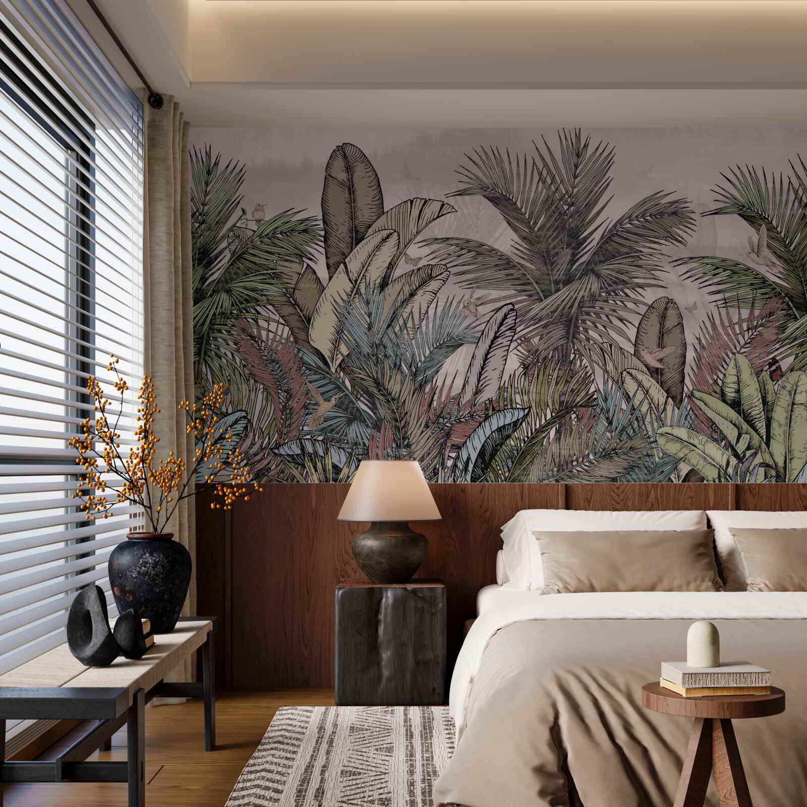 Fotobehang tropische planten met exotische kenmerken