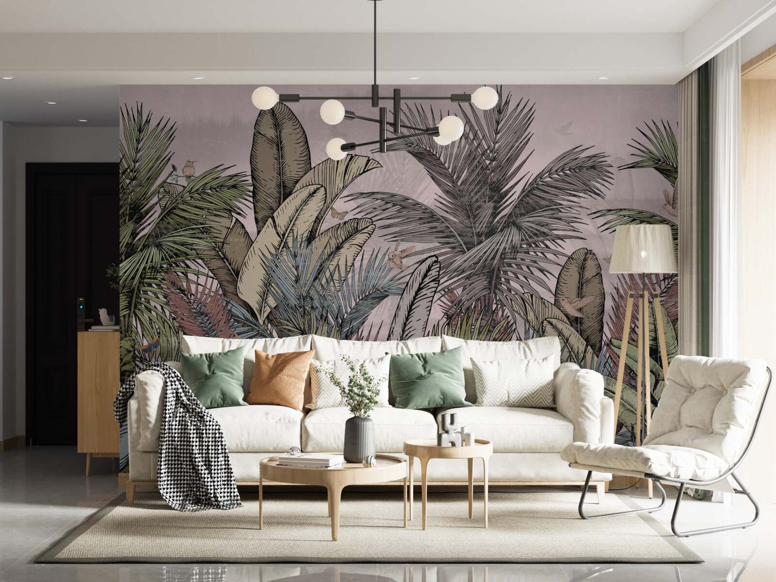 Fotobehang tropische planten met exotische kenmerken