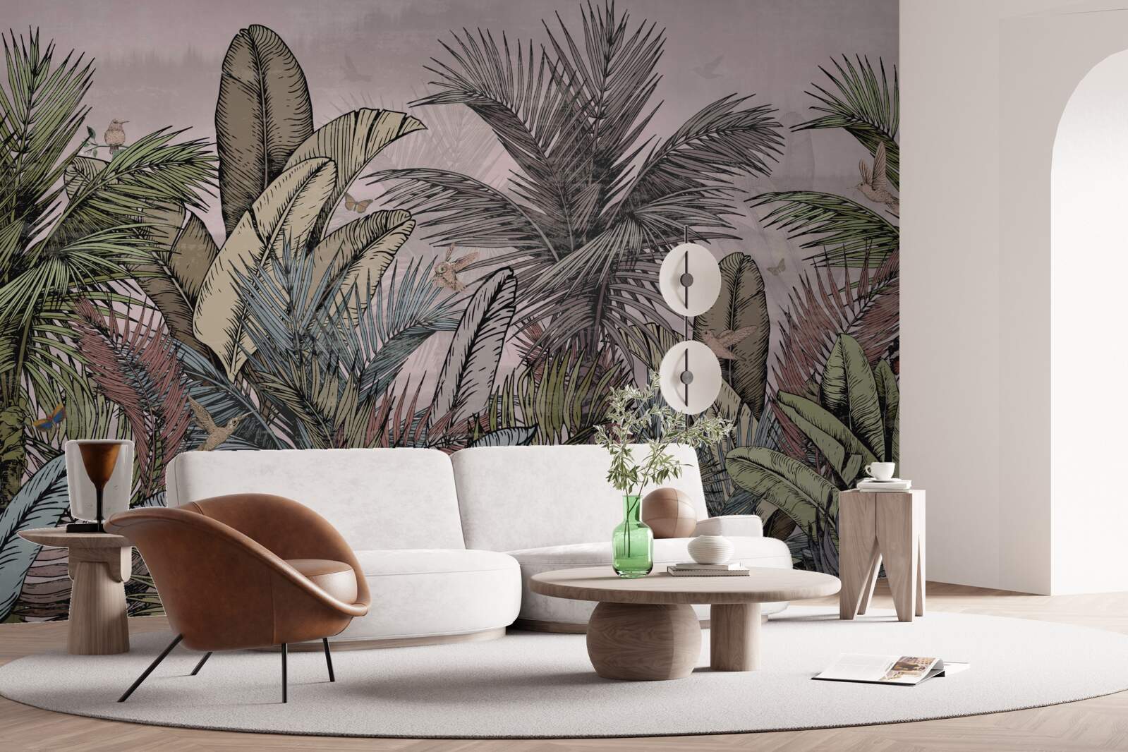 Fotobehang tropische planten met exotische kenmerken