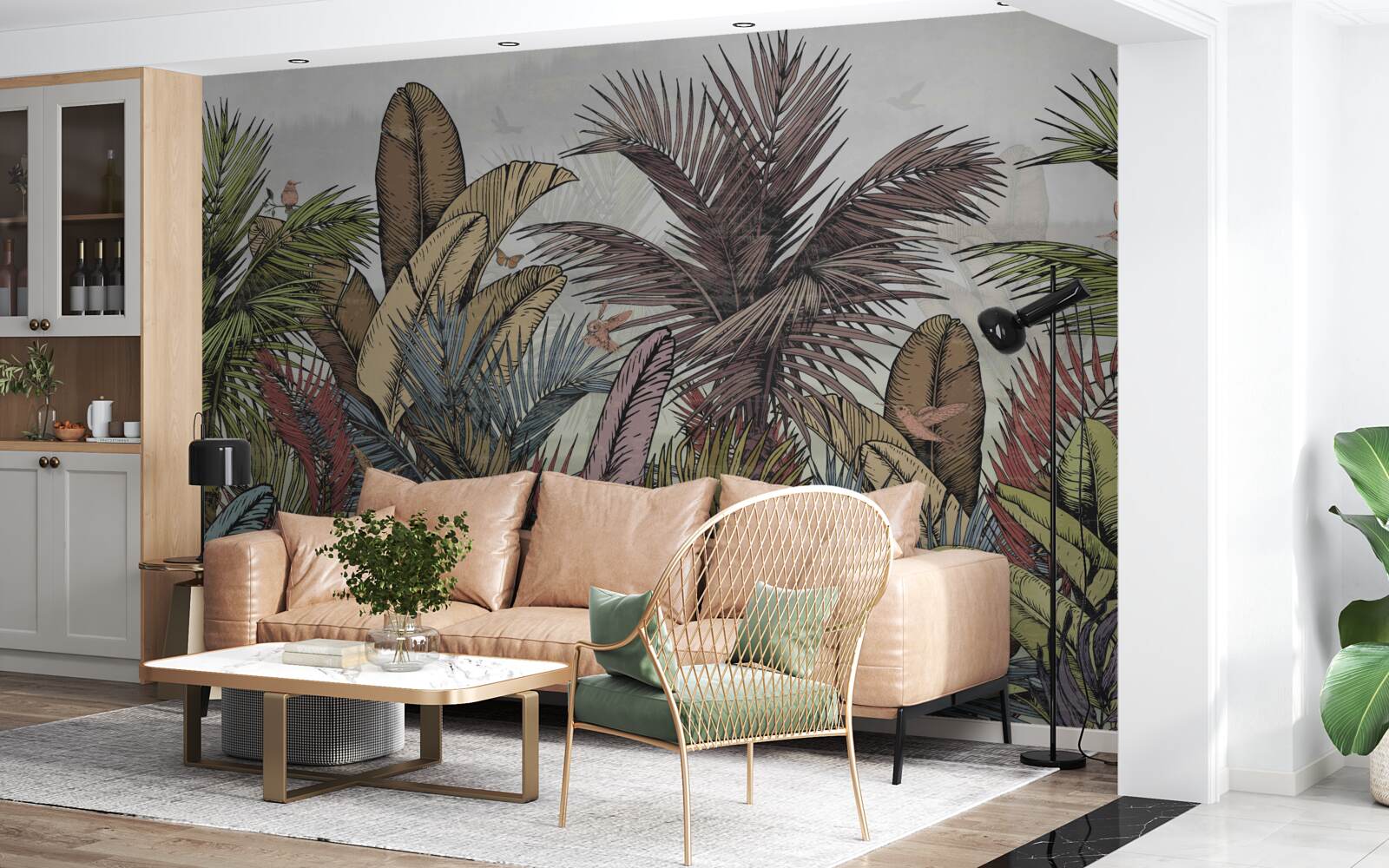 Fotobehang exotische tropische flora