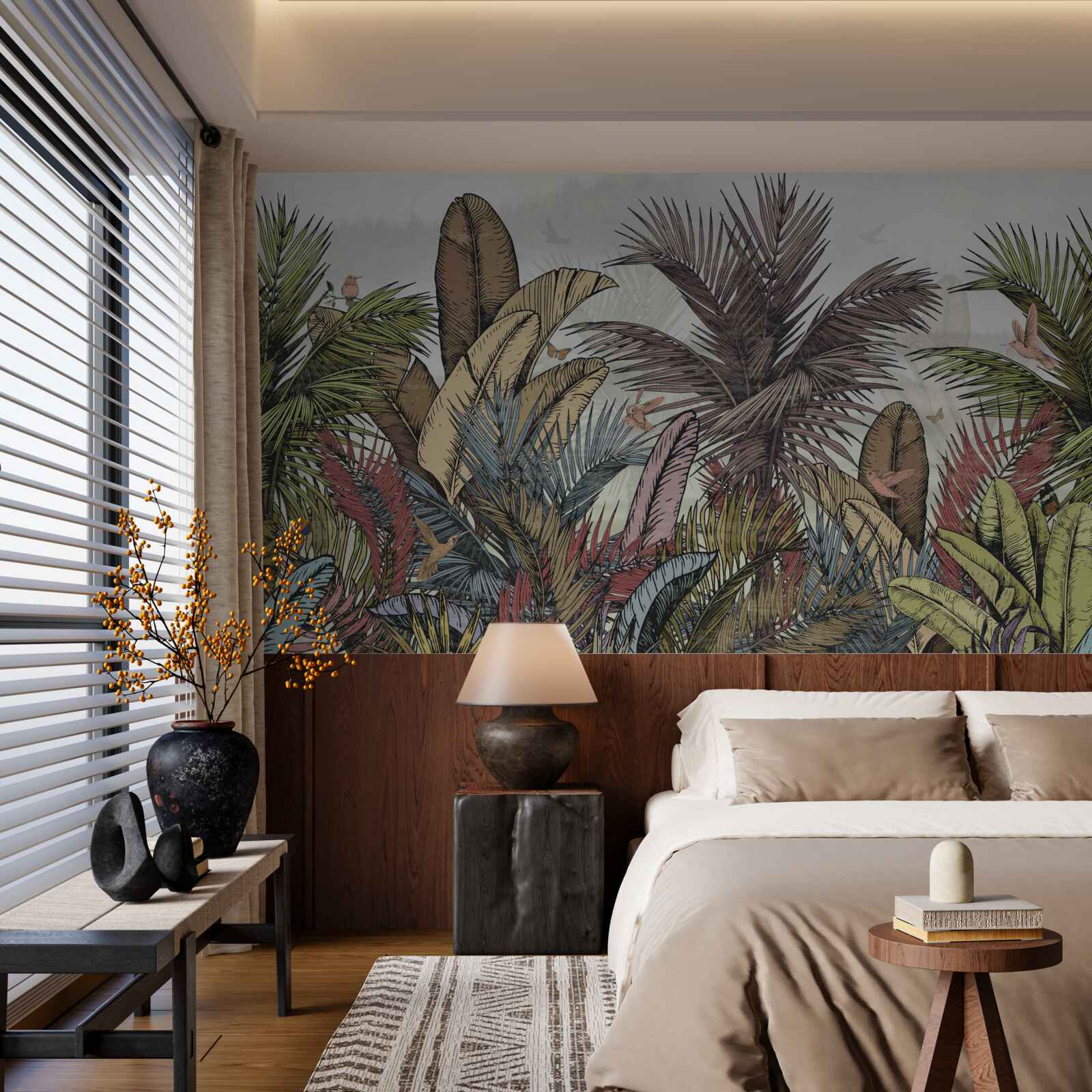 Fotobehang exotische tropische flora