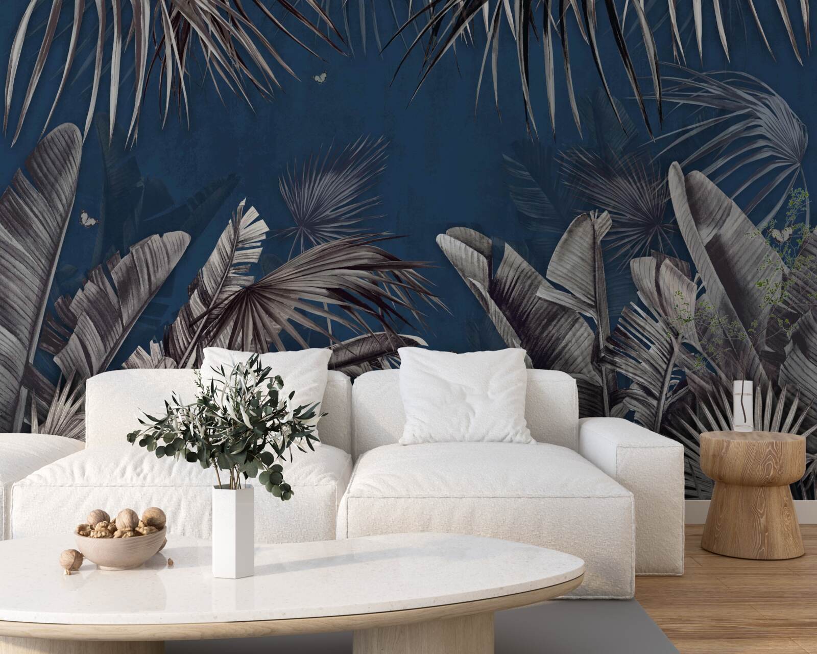 Fotobehang de nacht valt op de varen