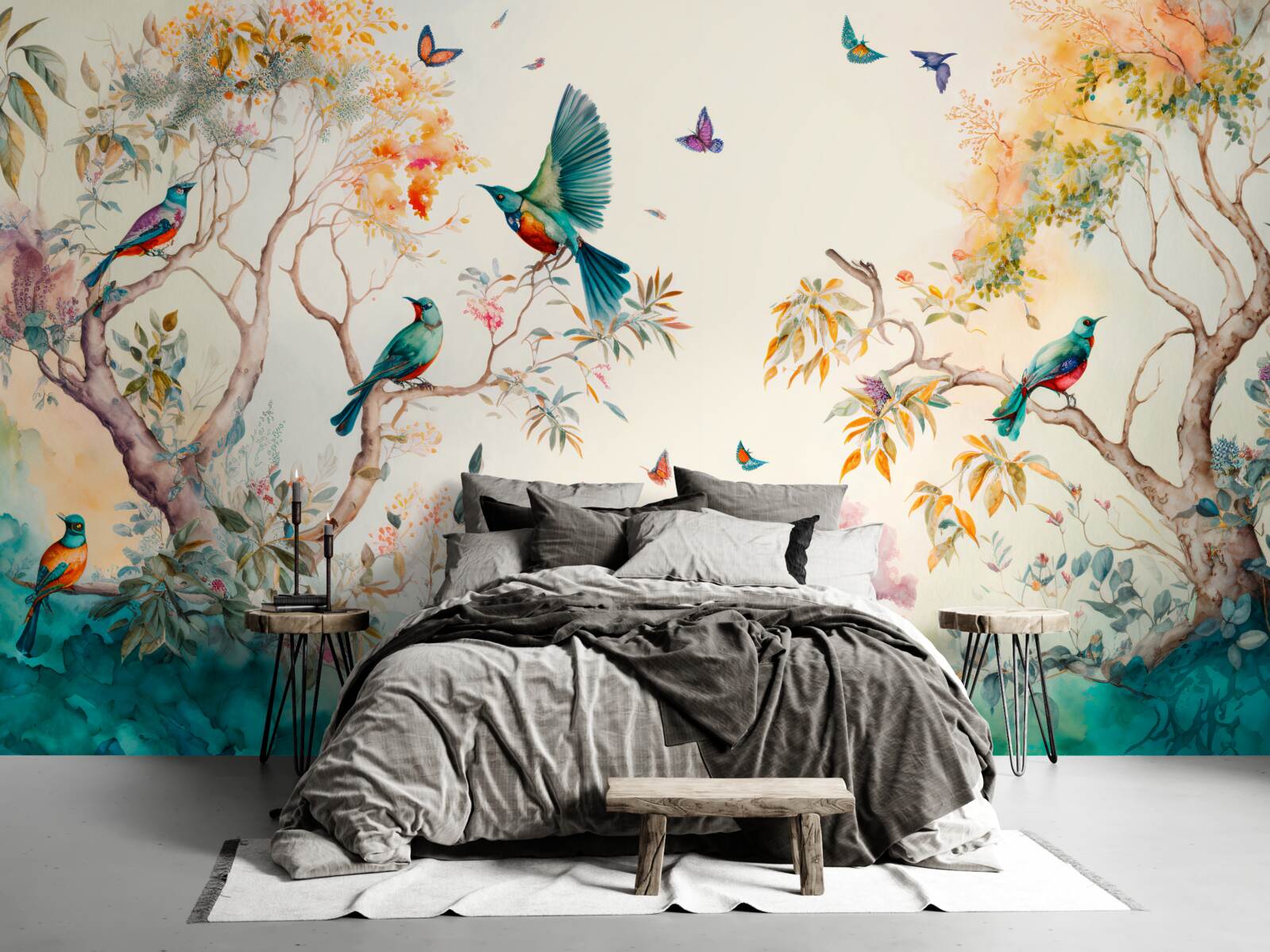 Fotobehang het paradijselijke vliegdekschip ligt in de boomtoppen