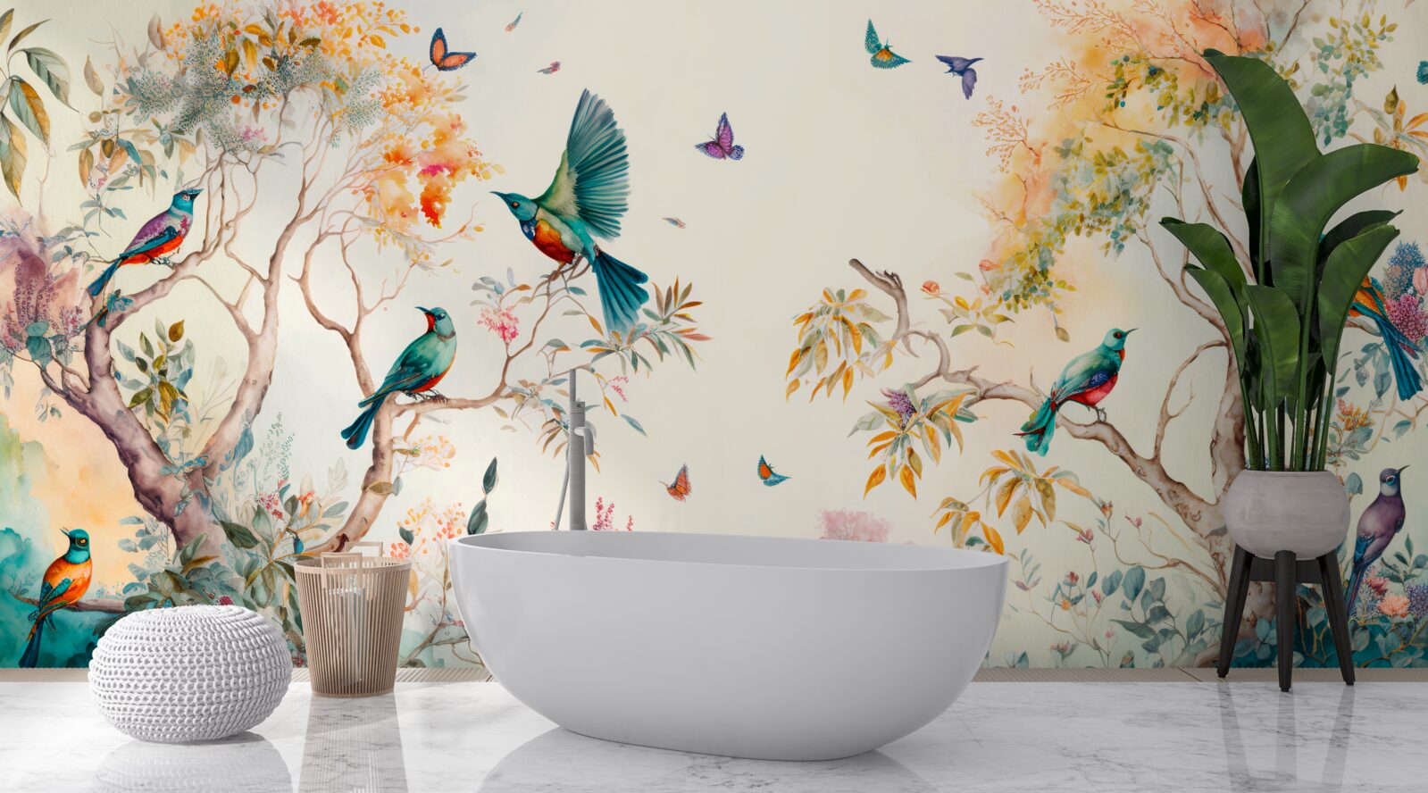 Fotobehang het paradijselijke vliegdekschip ligt in de boomtoppen