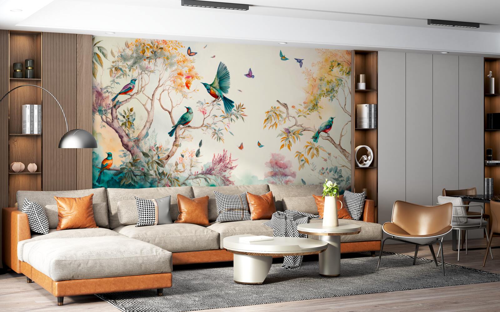 Fotobehang het paradijselijke vliegdekschip ligt in de boomtoppen