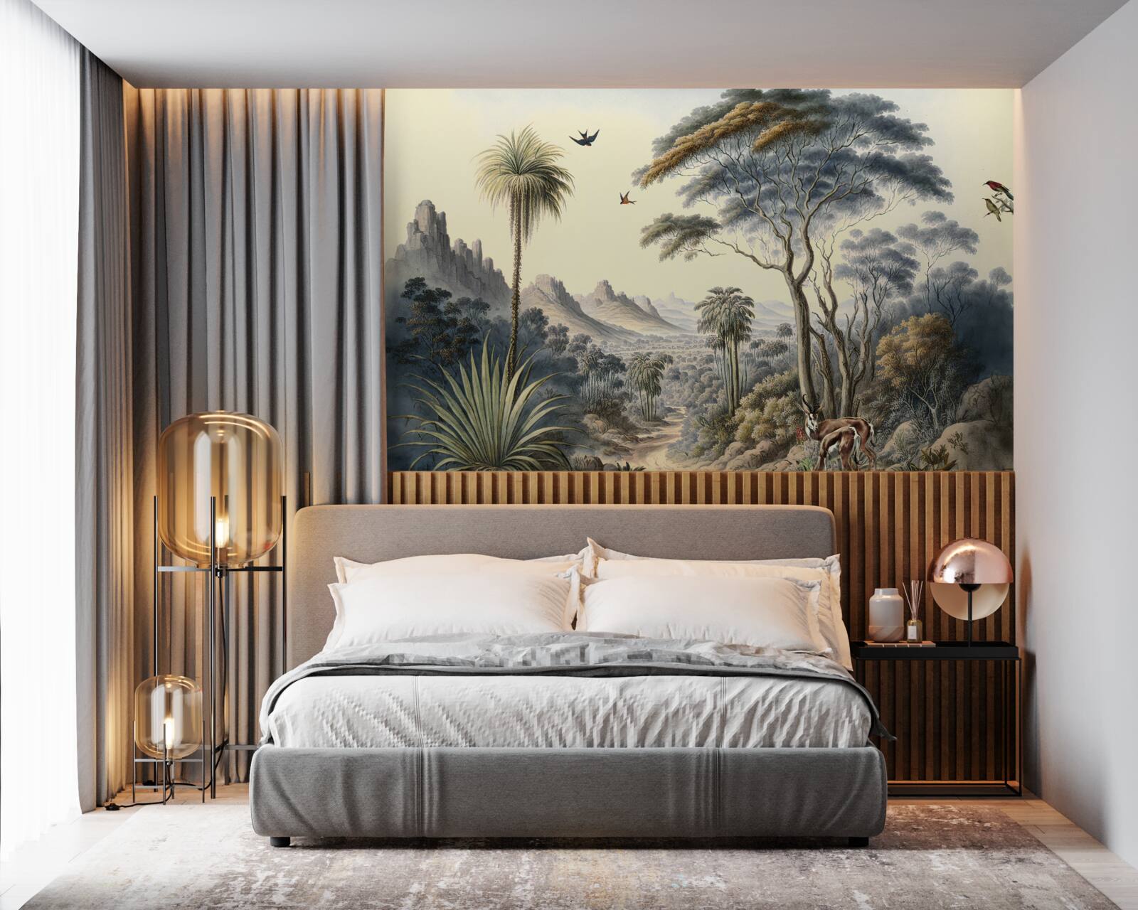 Fotobehang een familie herten woont hier