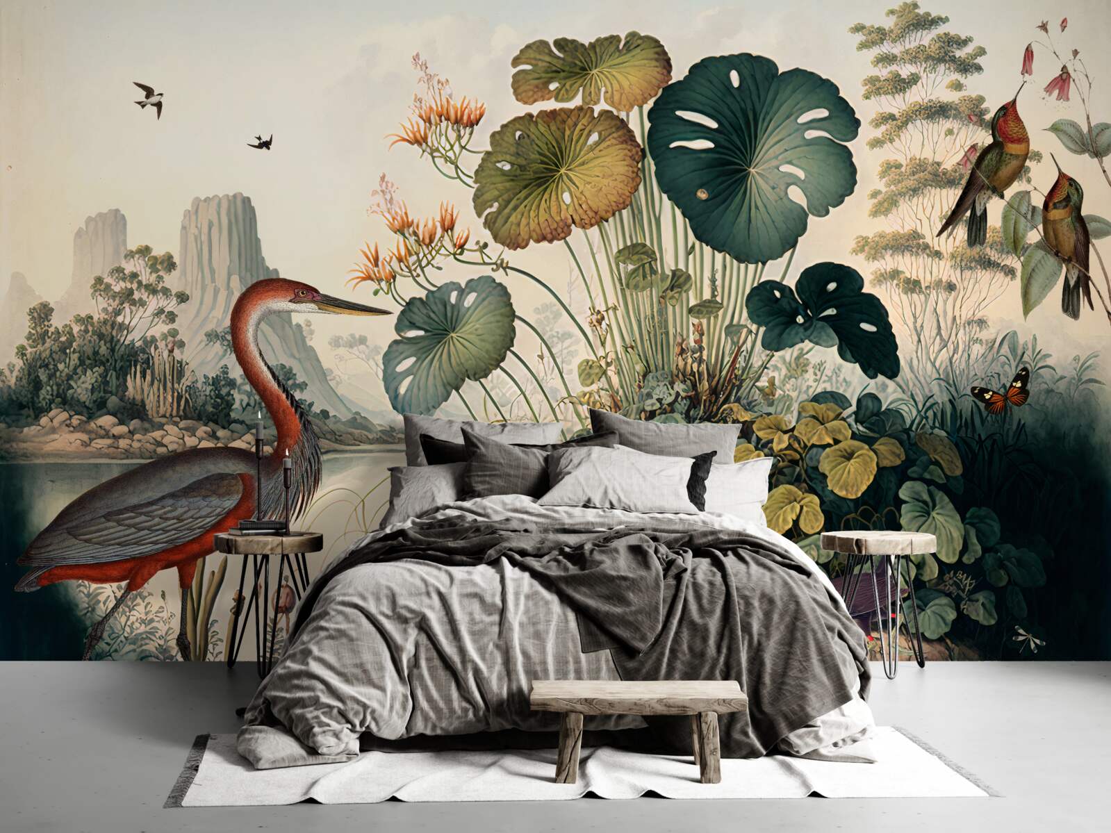 Fotobehang waterplanten en fonteinkruiden