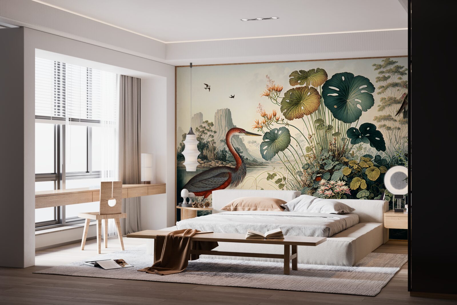 Fotobehang waterplanten en fonteinkruiden