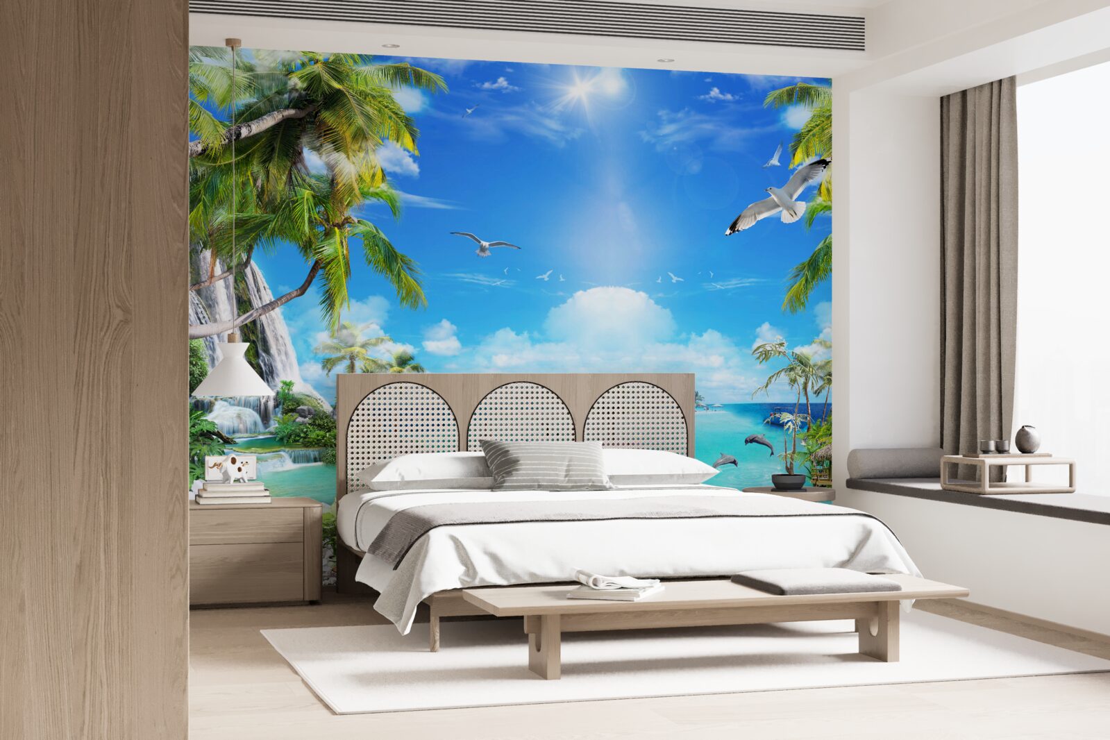 Fotobehang schepen aan de kusten van de tropen