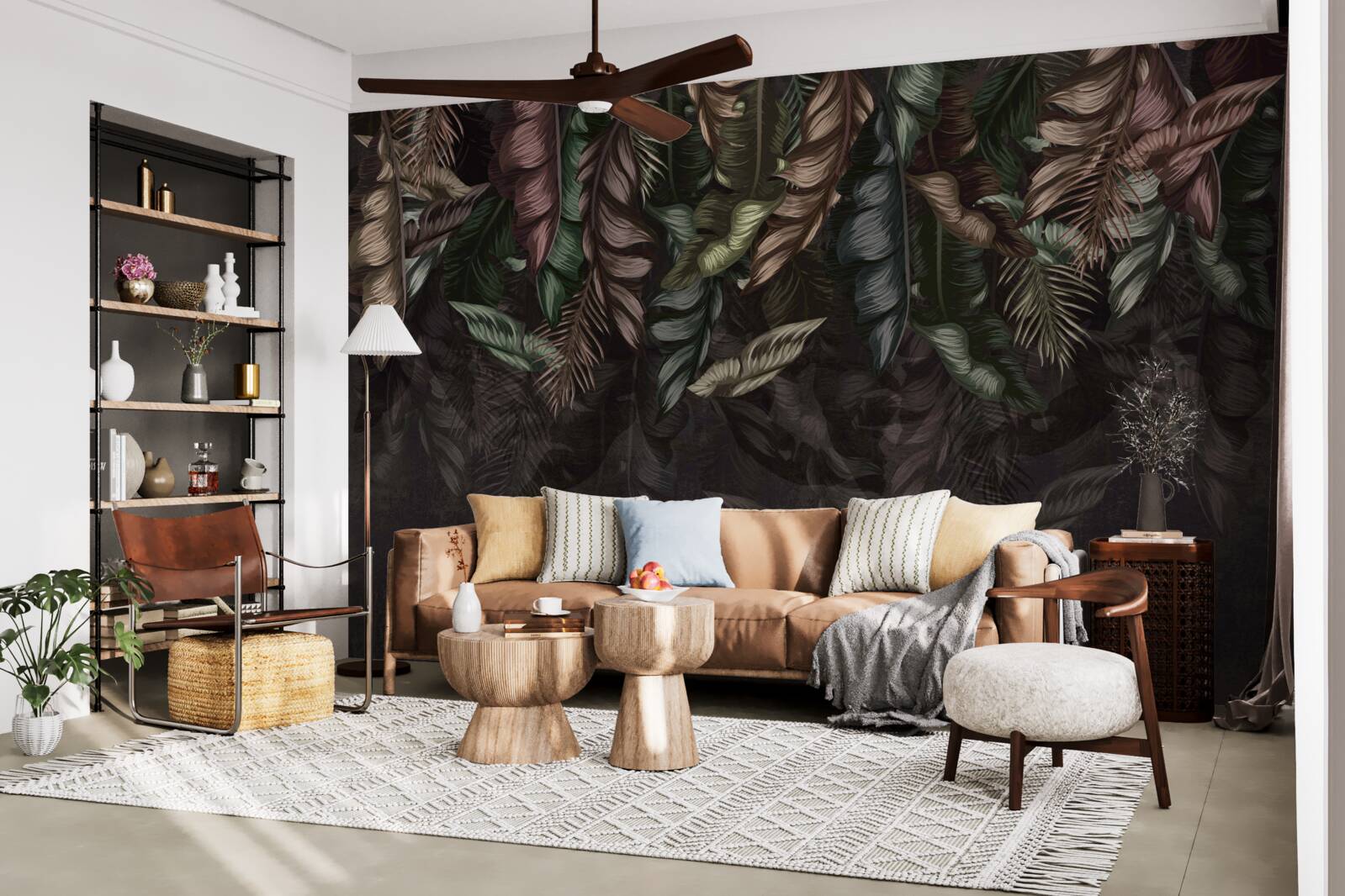 Fotobehang donkere tropische vegetatie