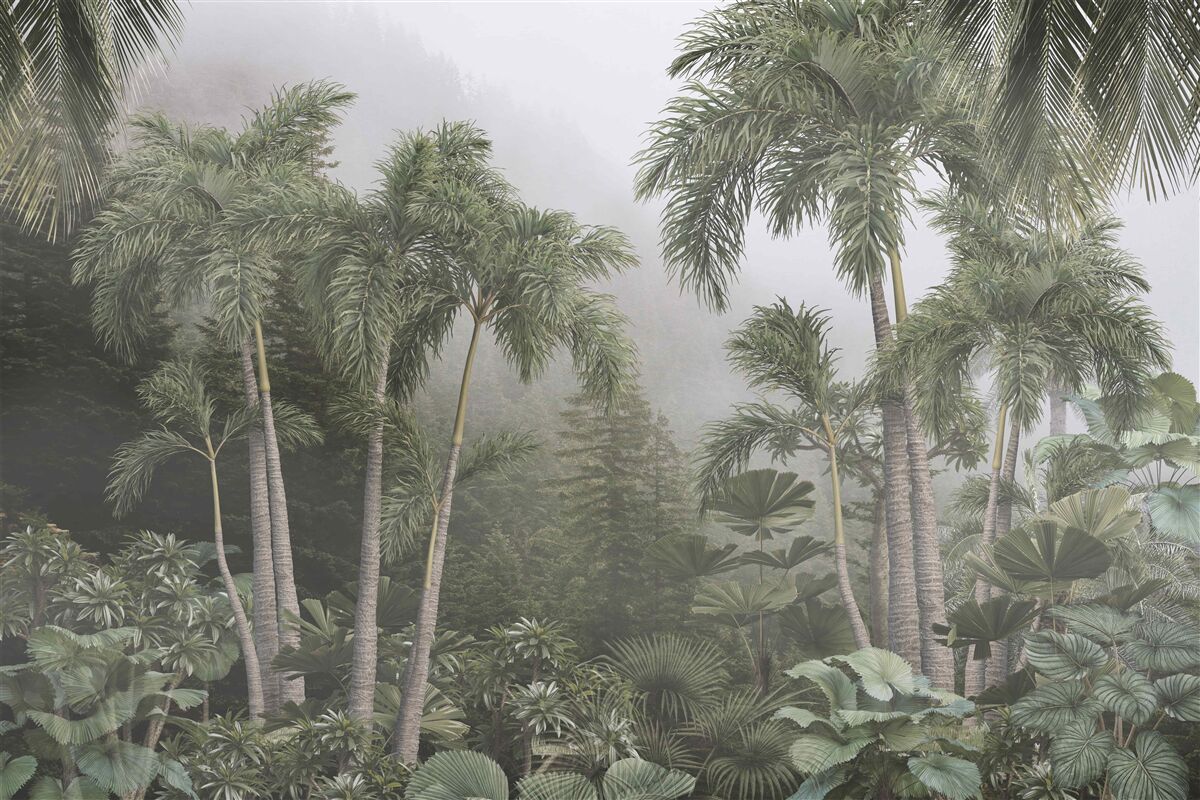 Fotobehang Voorbereidingen in de tropen voor zware regenval in volle gang